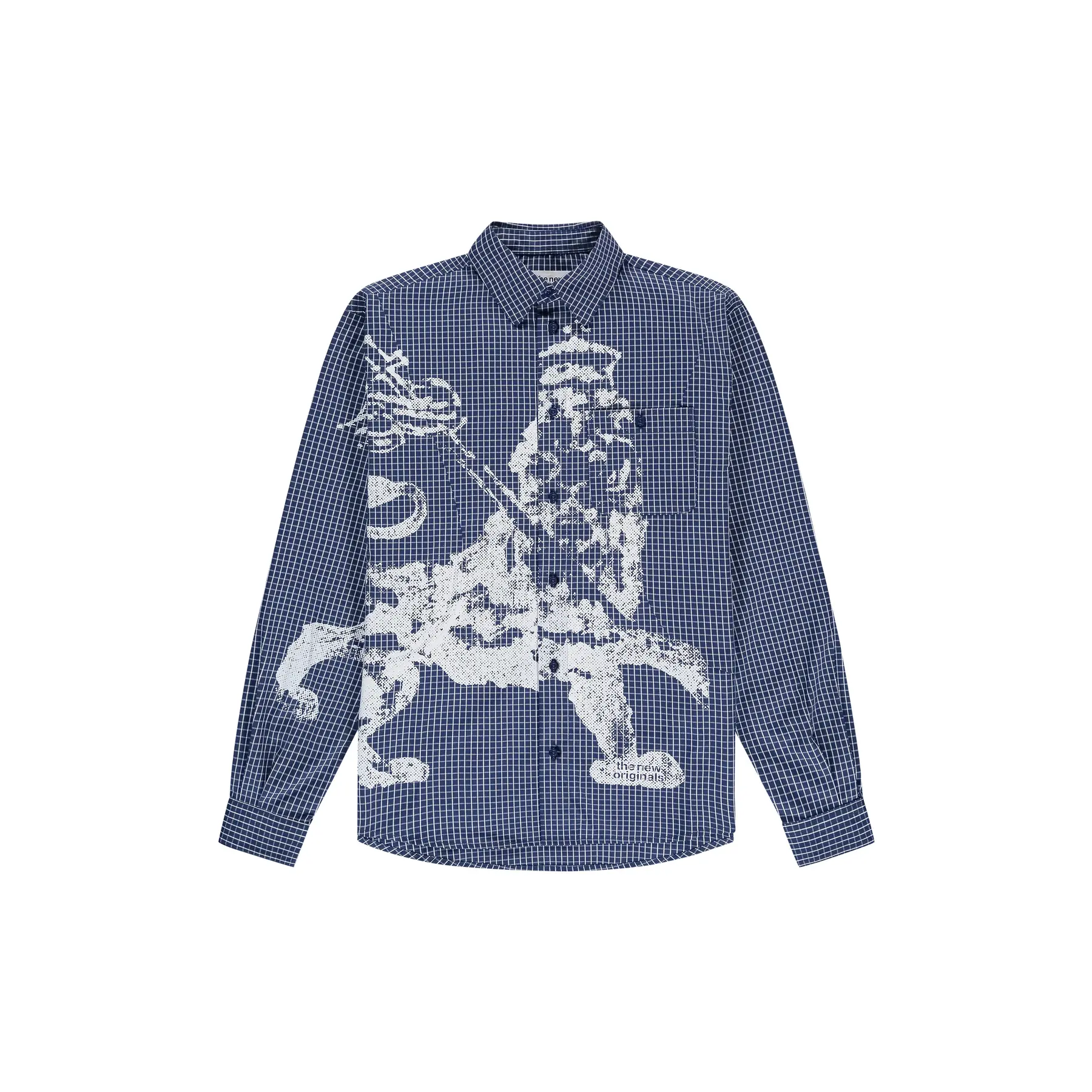 Camicia a quadri e stampata The New Originals Lion Button