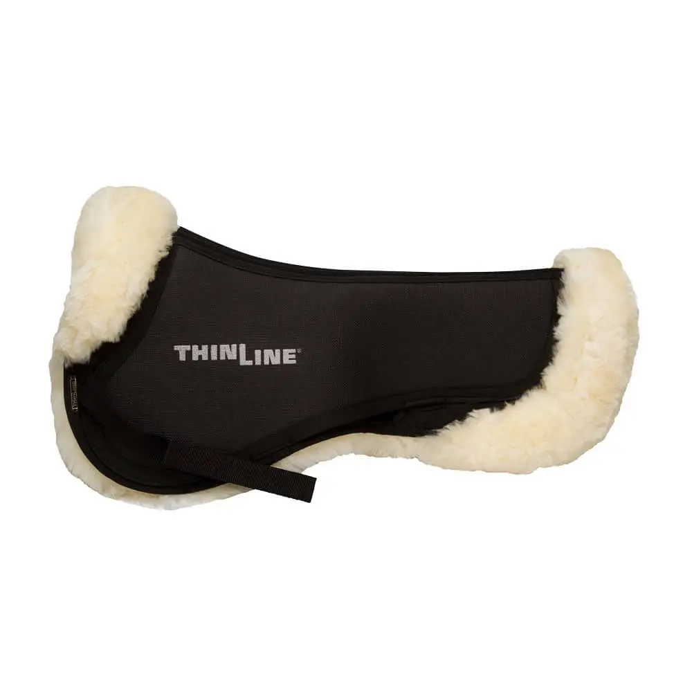 Zadelonderlegger voor paard met faux schapenwol voering ThinLine
