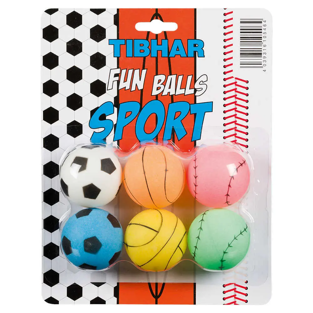 Balle de tennis de table Tibhar Fun Sport (x6)