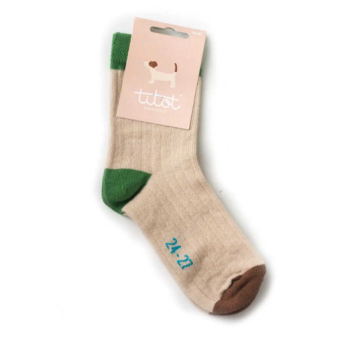 Calze bambino Titot Solid Toe Brown