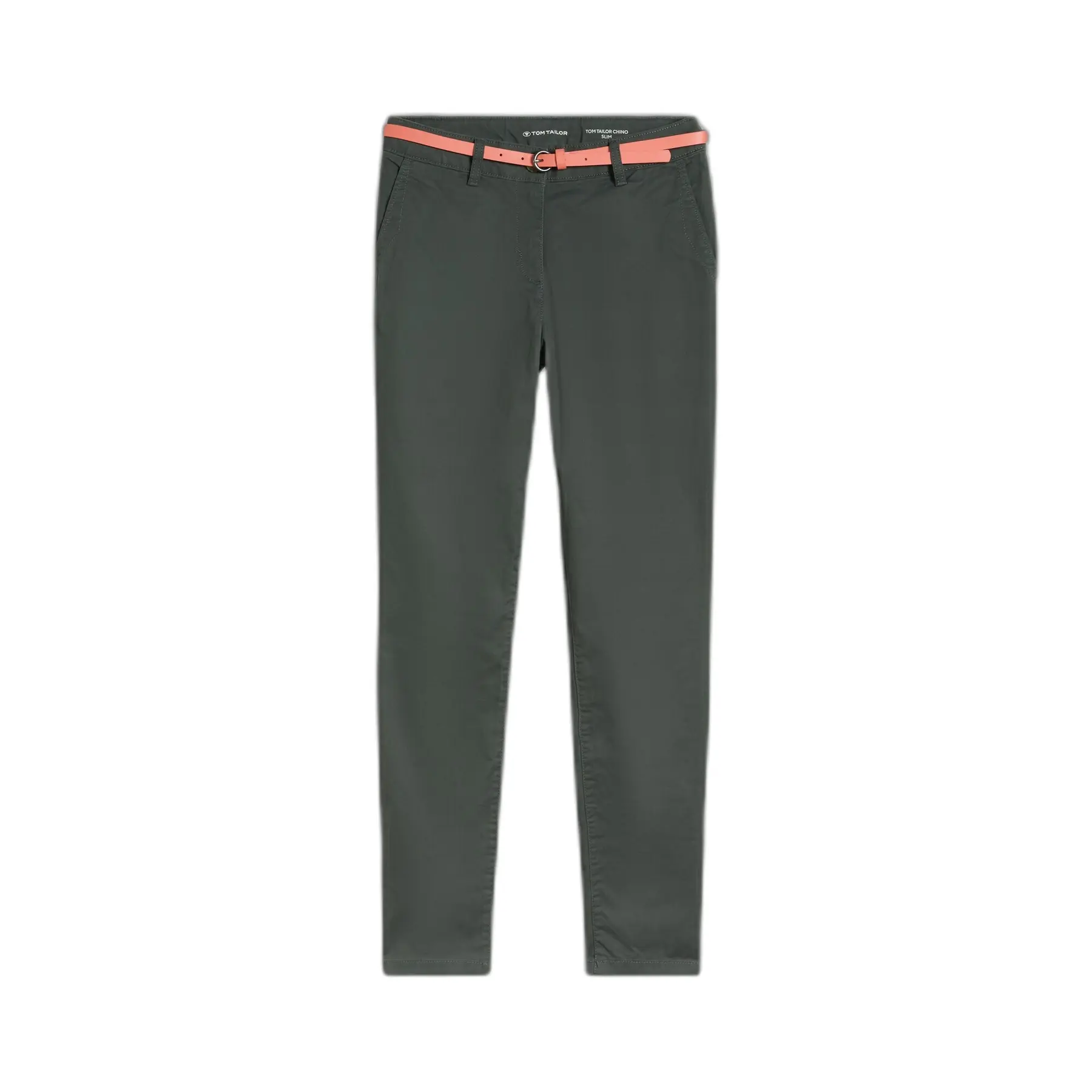 Pantalon chino à ceinture slim femme