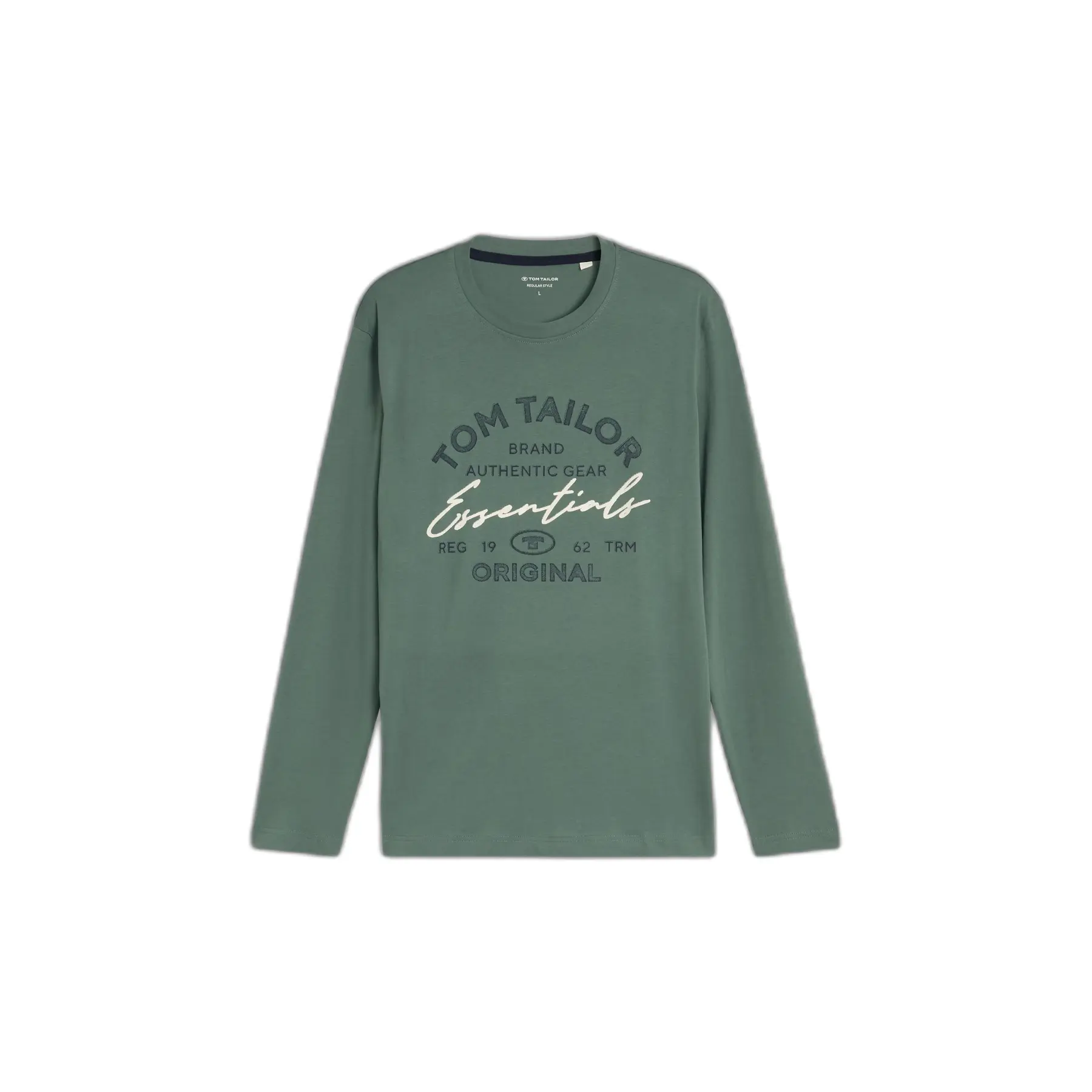 T-shirt a maniche lunghe con logo stampato Tom Tailor