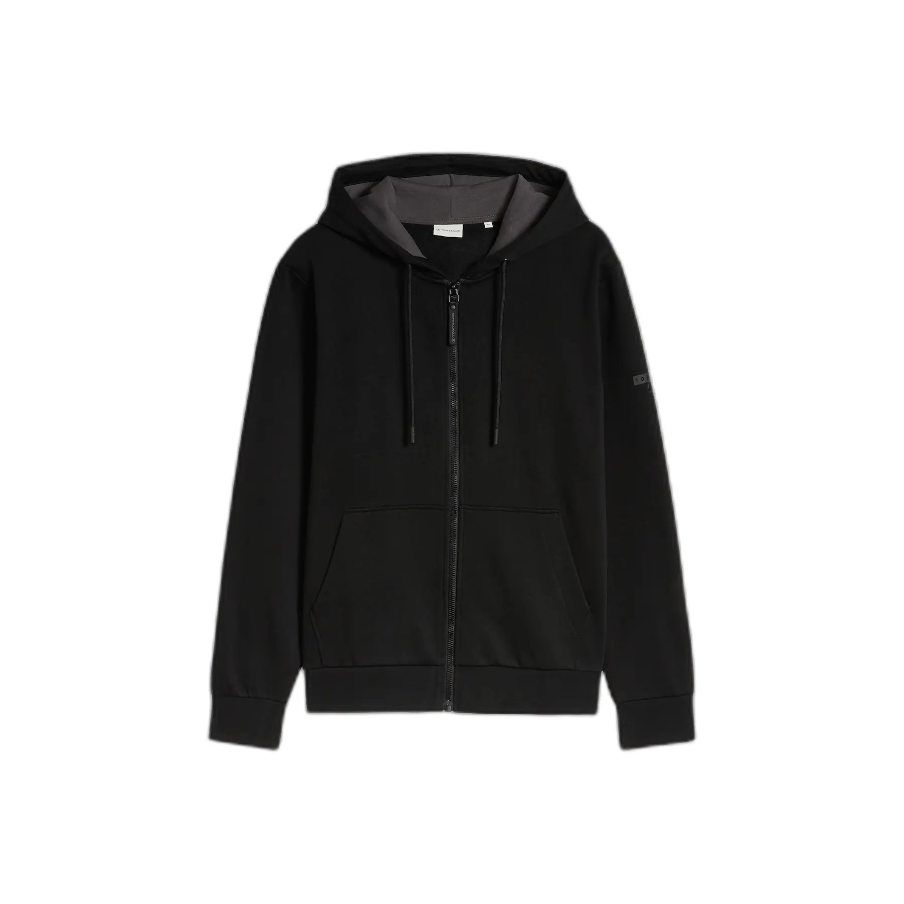 Tom Tailor - Basic hoodie-sweatjack - Maat XXL - Black