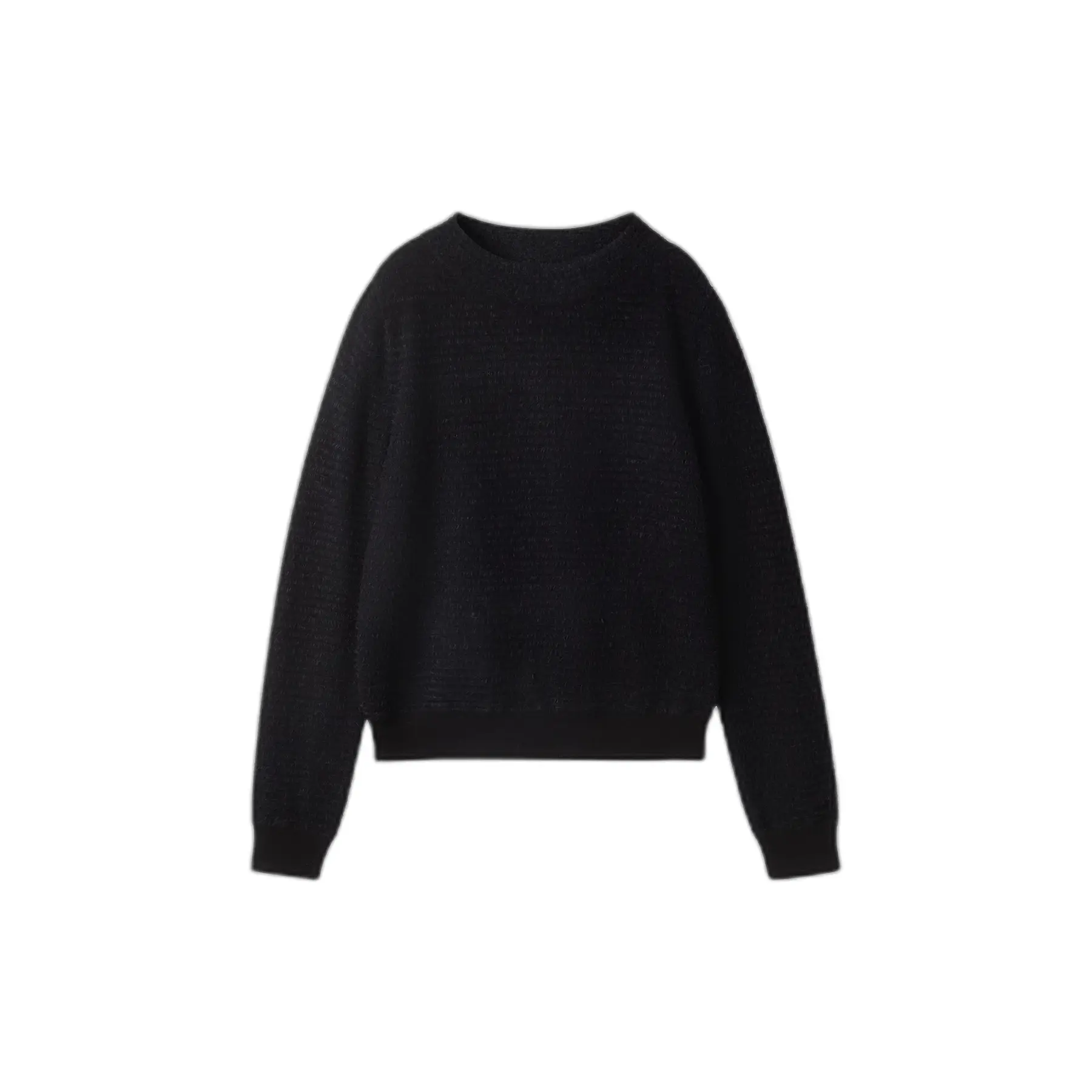 Tom Tailor - Gebreide trui van verengaren - Maat XL - deep black
