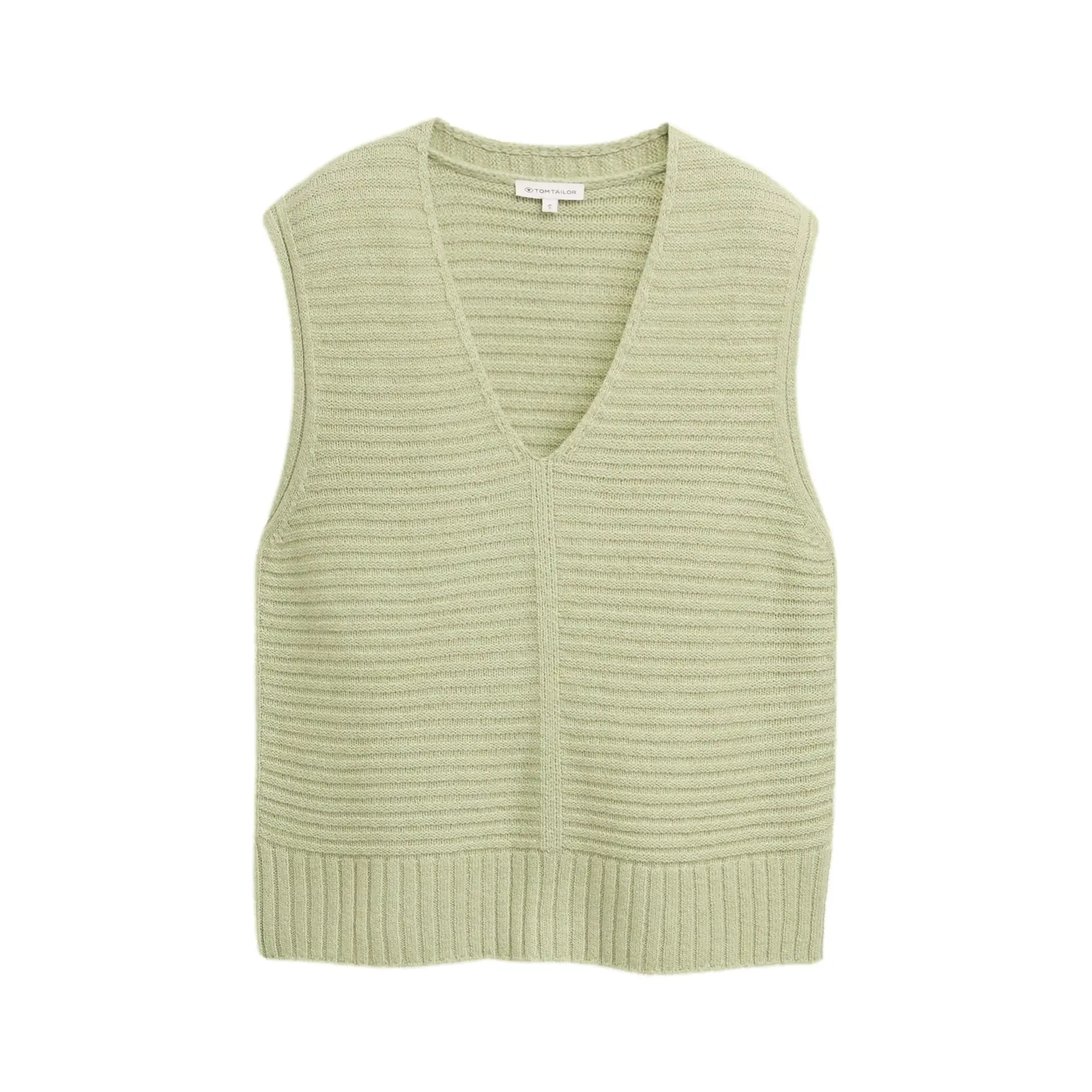 Canotta senza maniche in maglia morbida col V donna Tom Tailor