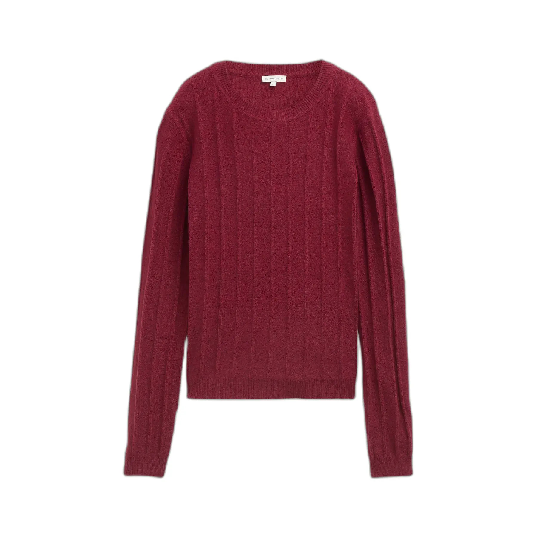 Pullover Accogliente a Costine Col Giro Donna Tom Tailor