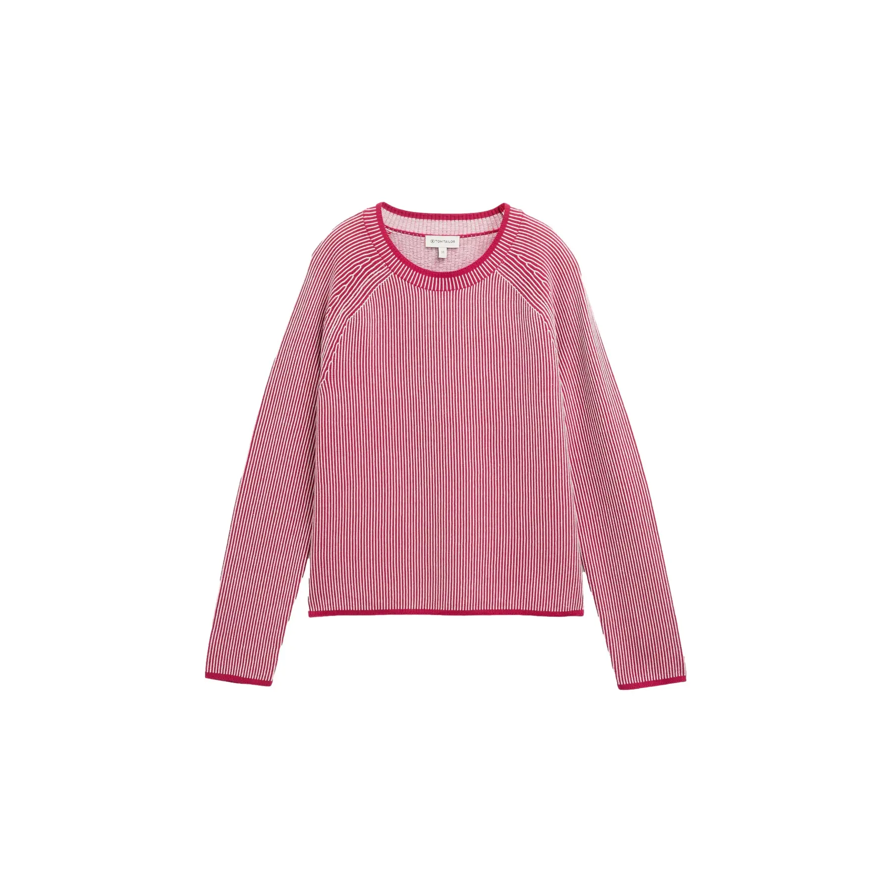 Pull Col Rond Rayé In Maglia Donna Tom Tailor