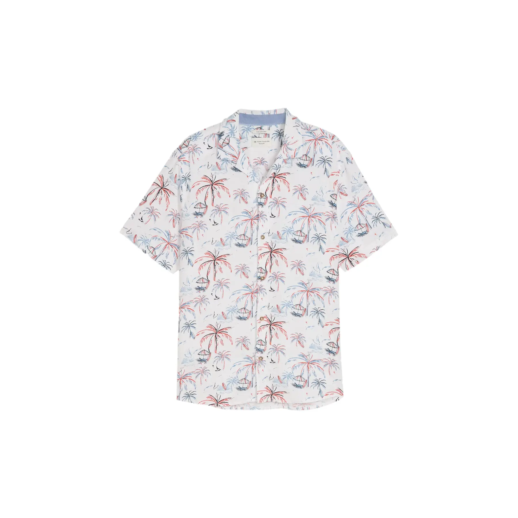 Camicia stampata in viscosa di lino Tom Tailor