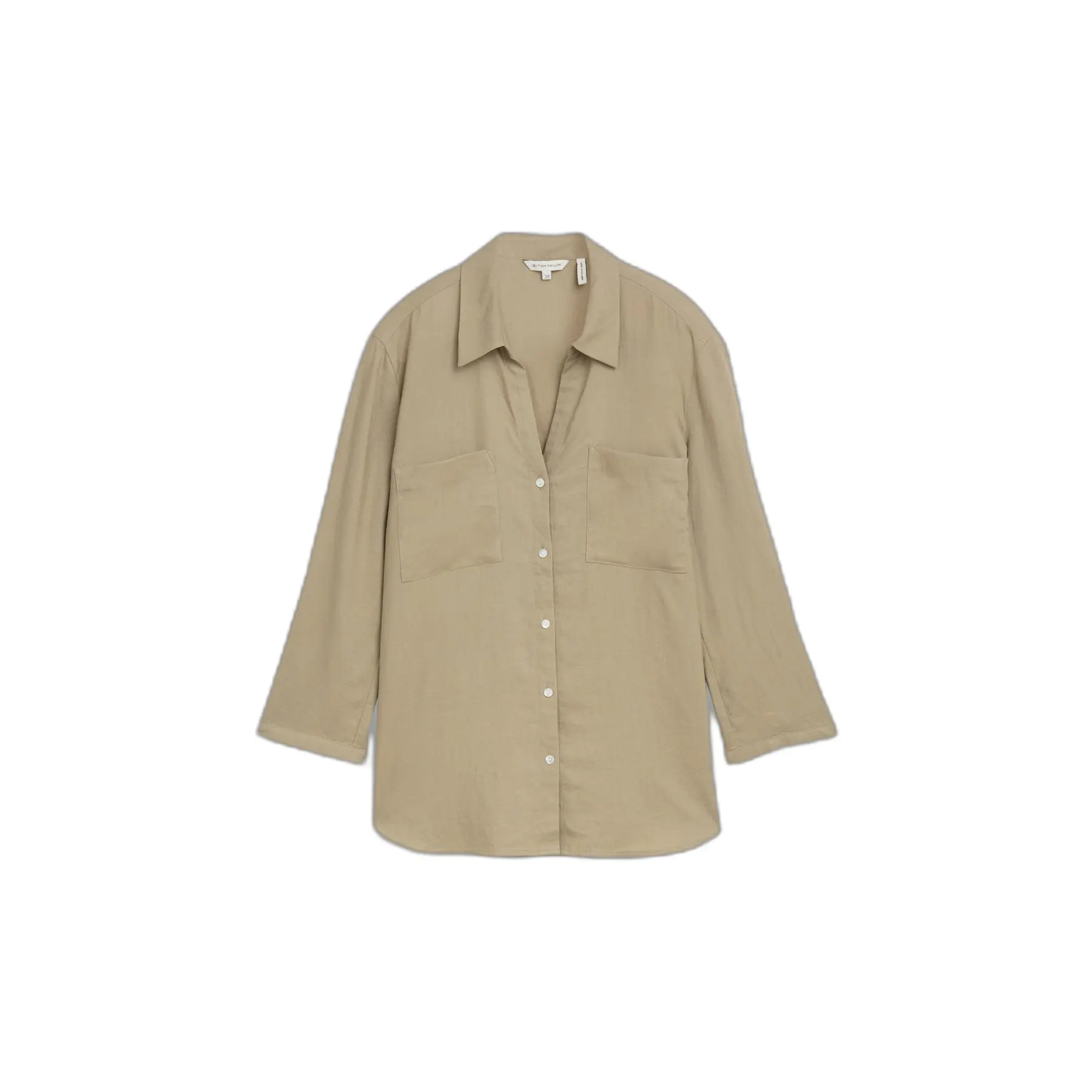 Linnen lange mouwen blouse dames Tom Tailor
