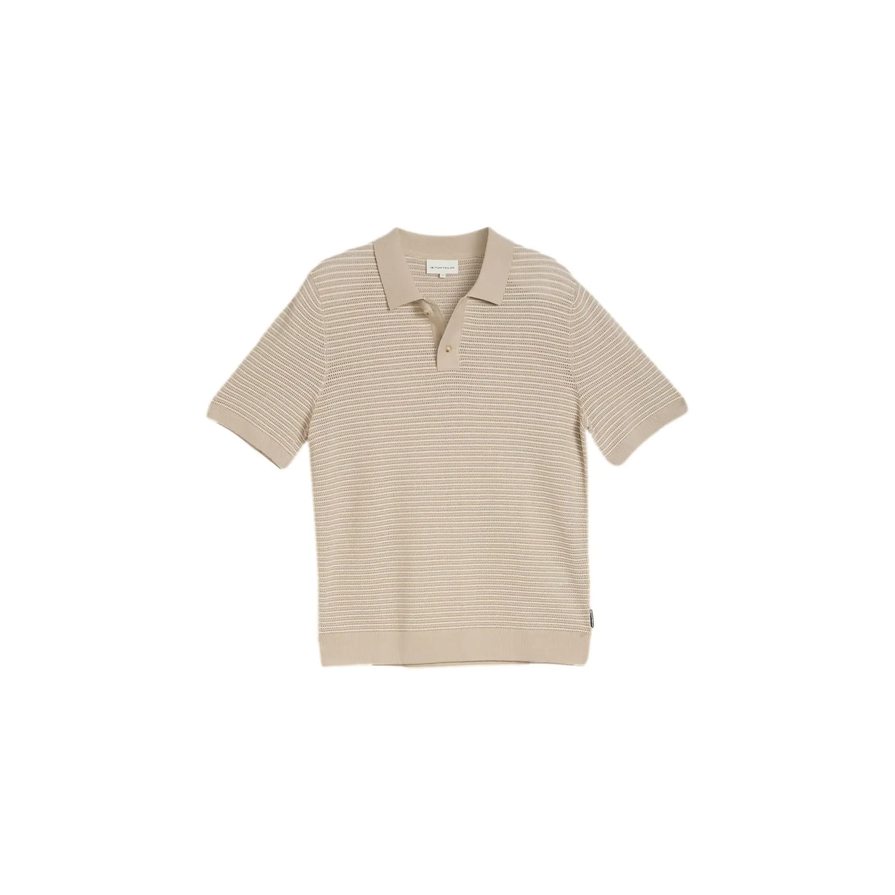 Polo Strutturato a Righe in Maglia Tom Tailor