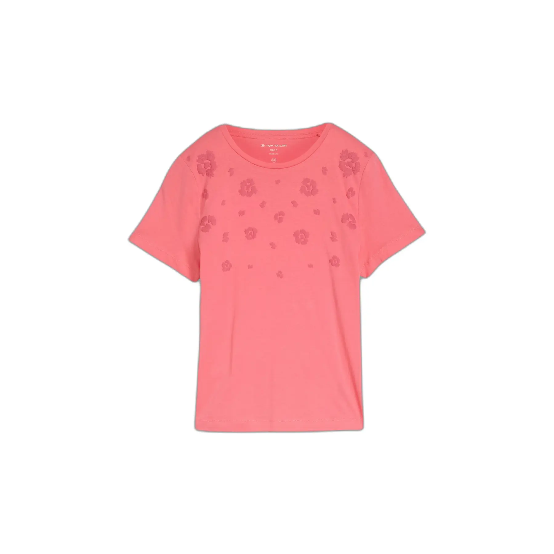 Basis T-shirt ronde hals bedrukt dames Tom Tailor