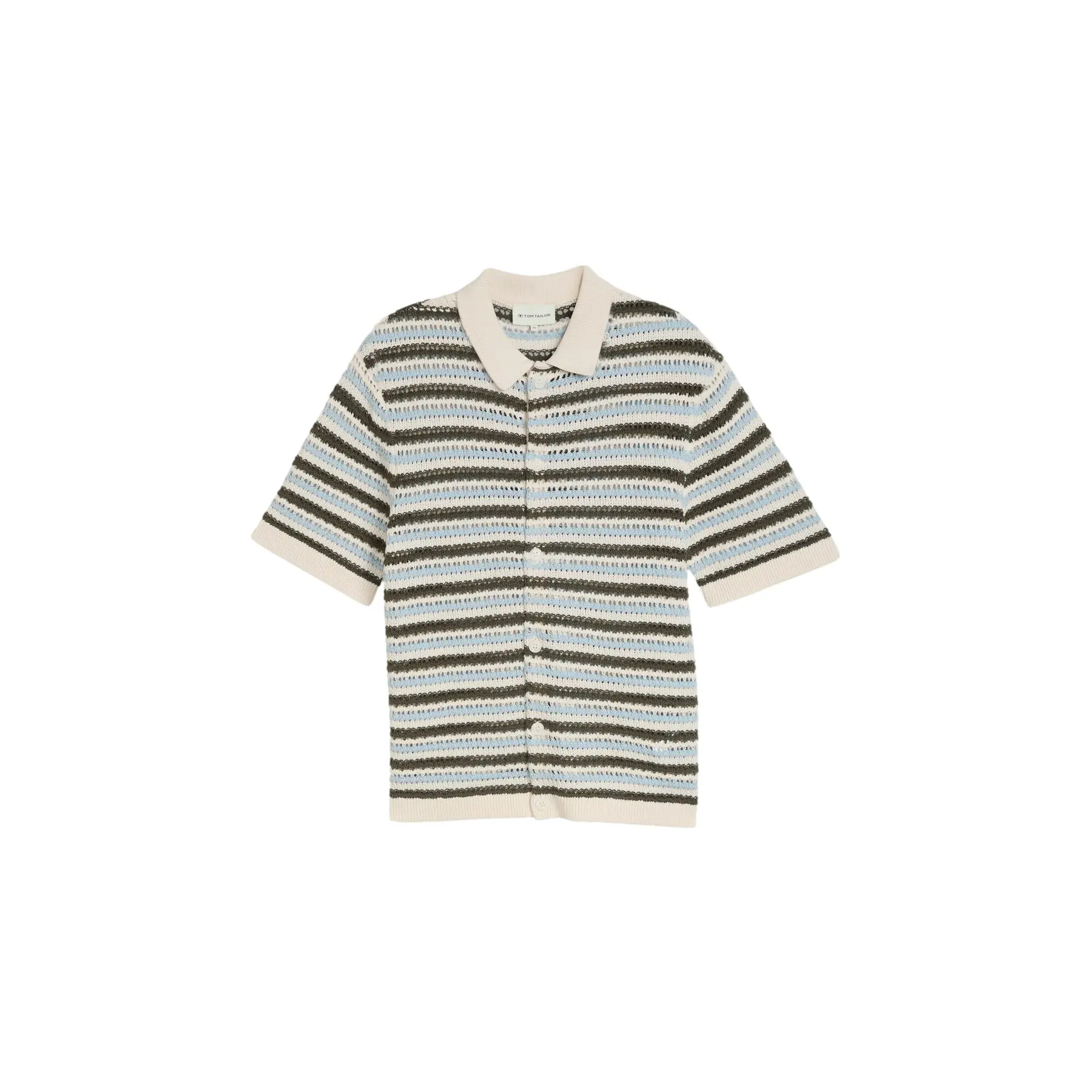 Polo in maglia mista strutturata Tom Tailor