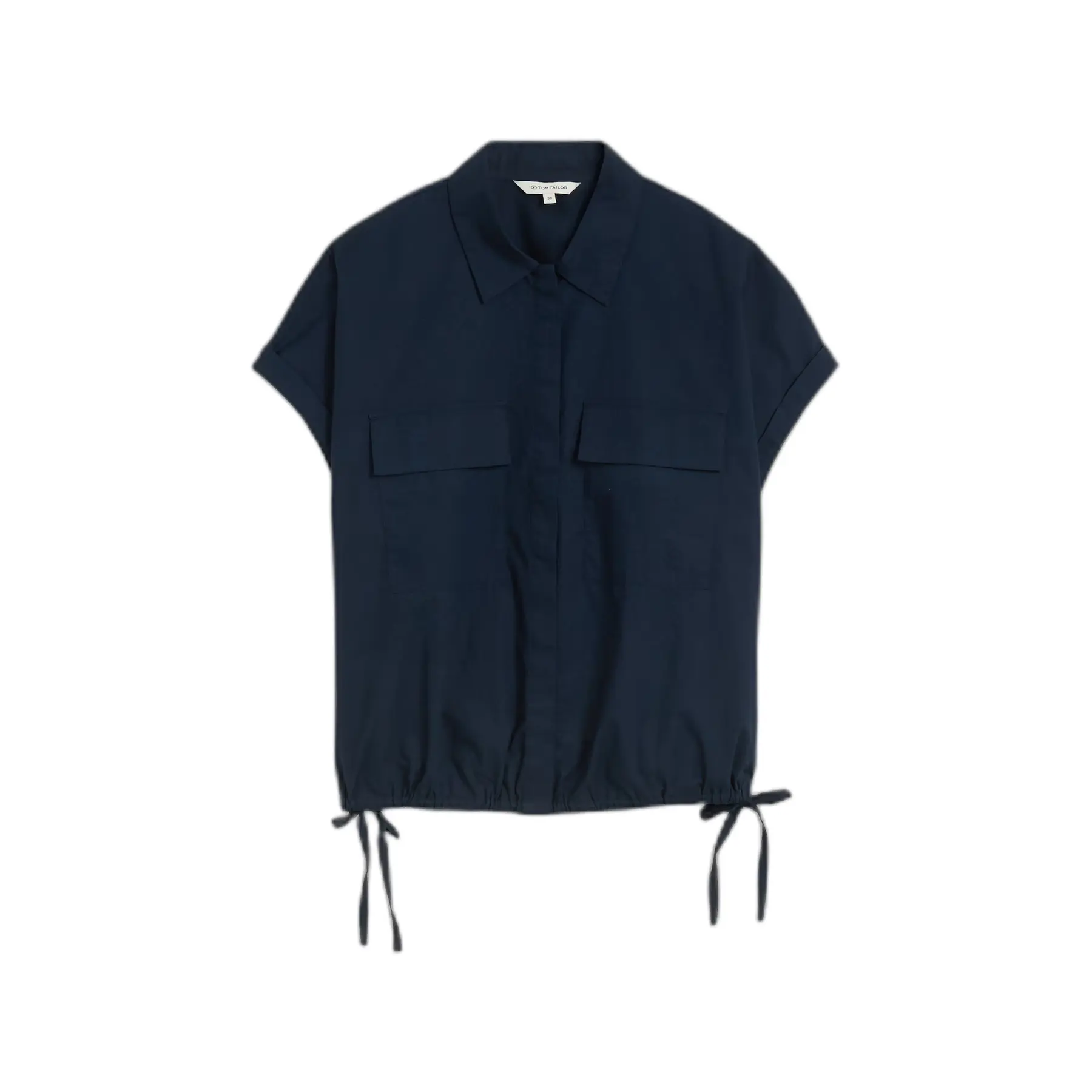 Korte Mouwen Popeline Blouse Dames Tom Tailor