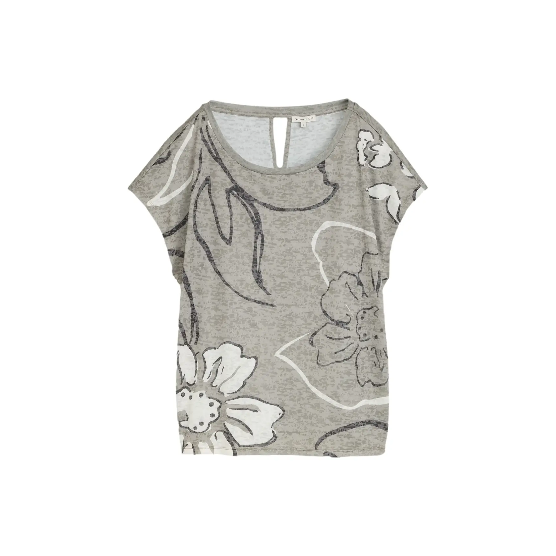 Dames-T-shirt met ronde hals Tom Tailor