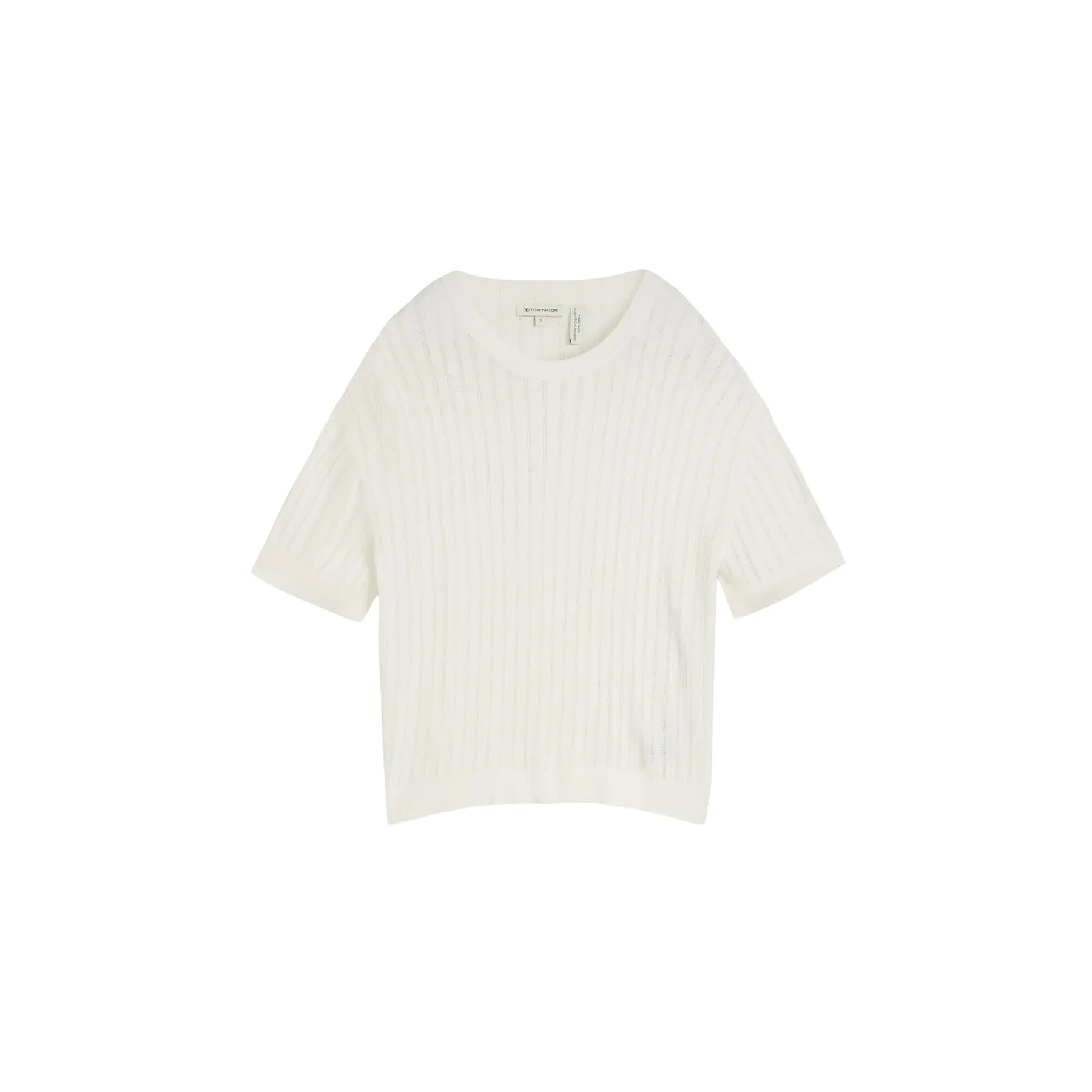 Tom Tailor - Losvallende trui - Maat XXL - Whisper White