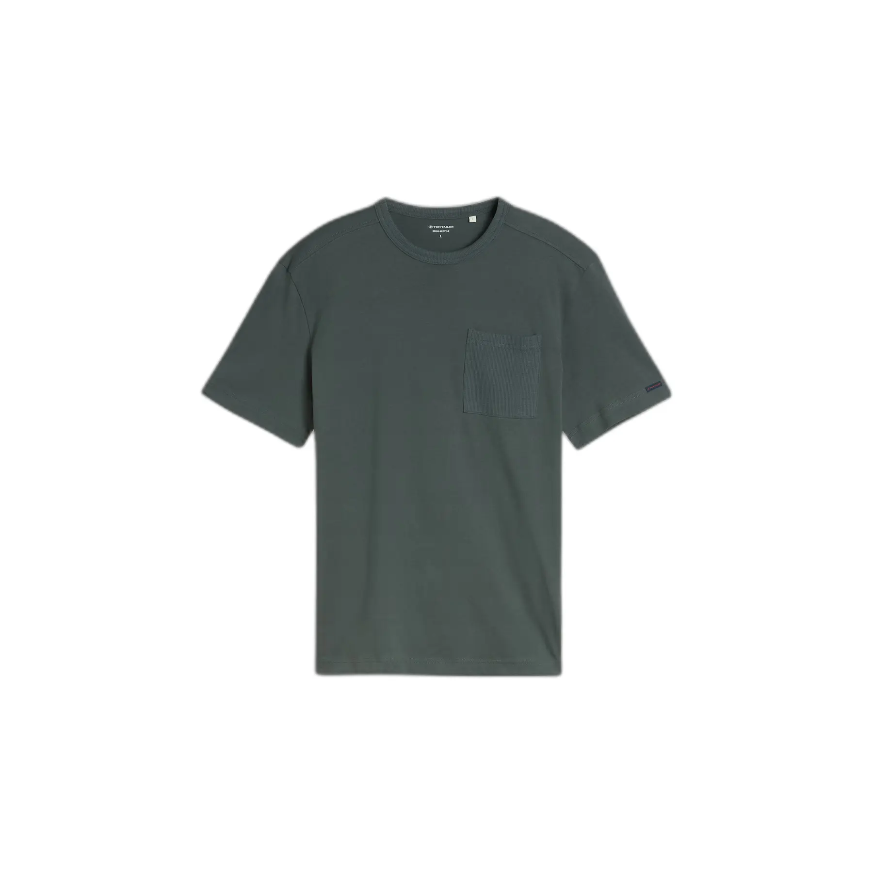 T-shirt strutturato con tasca Tom Tailor