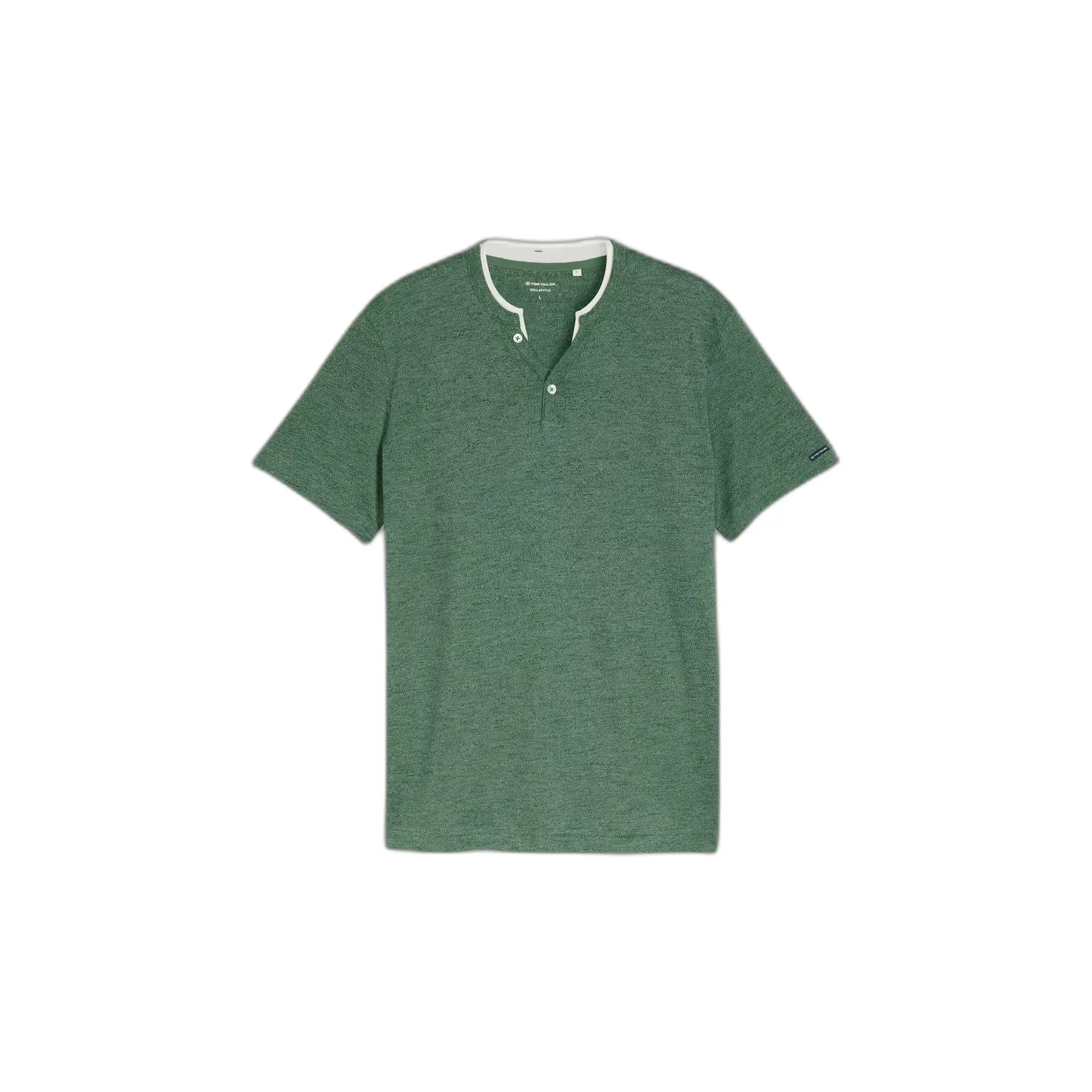 Gestreept T-shirt met Tunisische kraag Tom Tailor