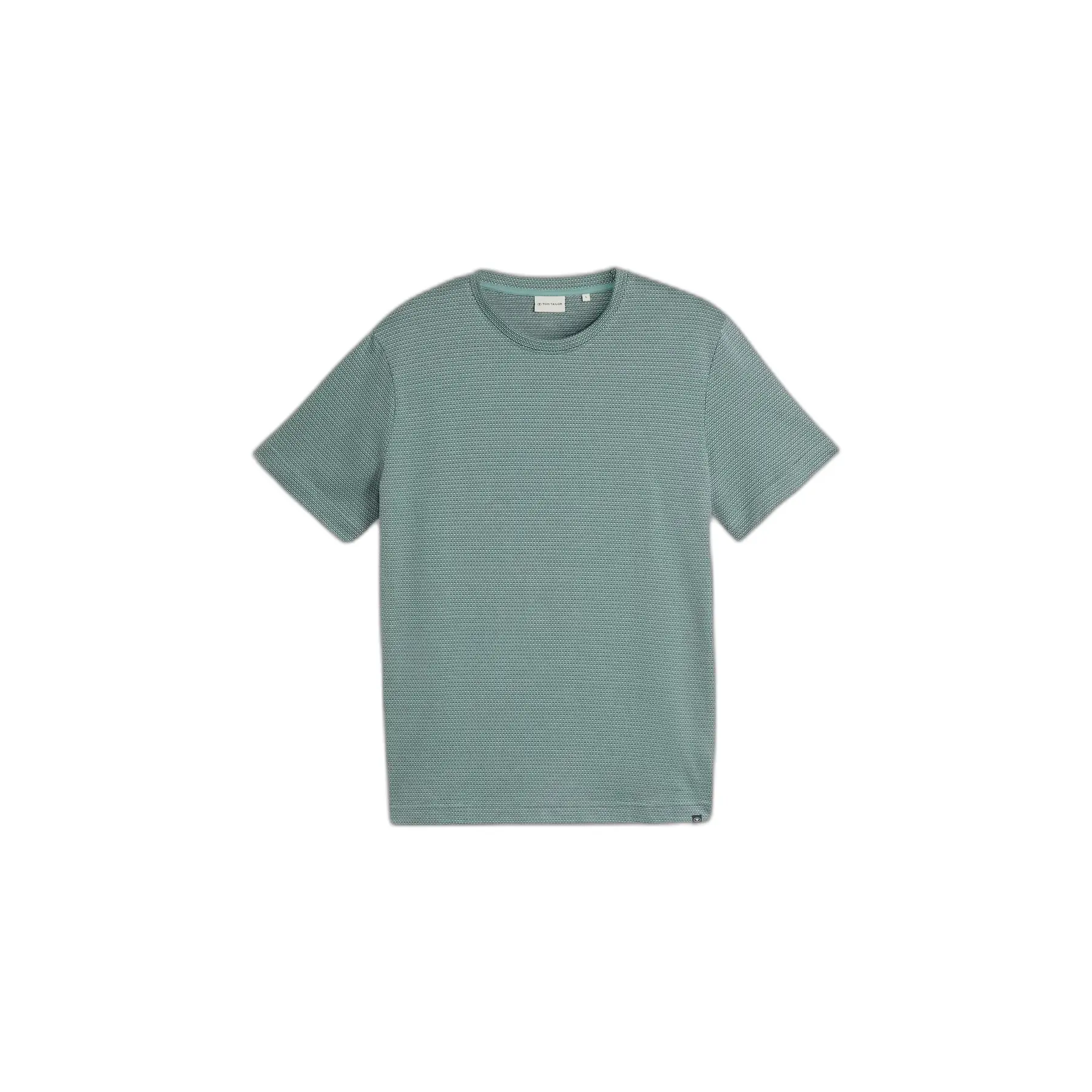 Tom Tailor - Heren t-shirt - Maat L - Mannen - Groen - katoen