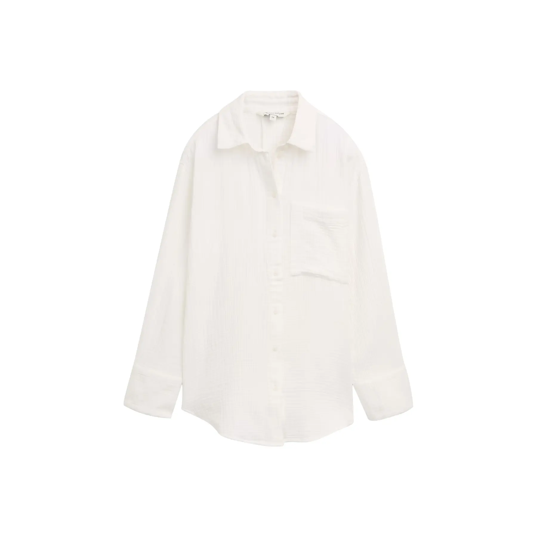 Vrouw blouse kreukels Tom Tailor