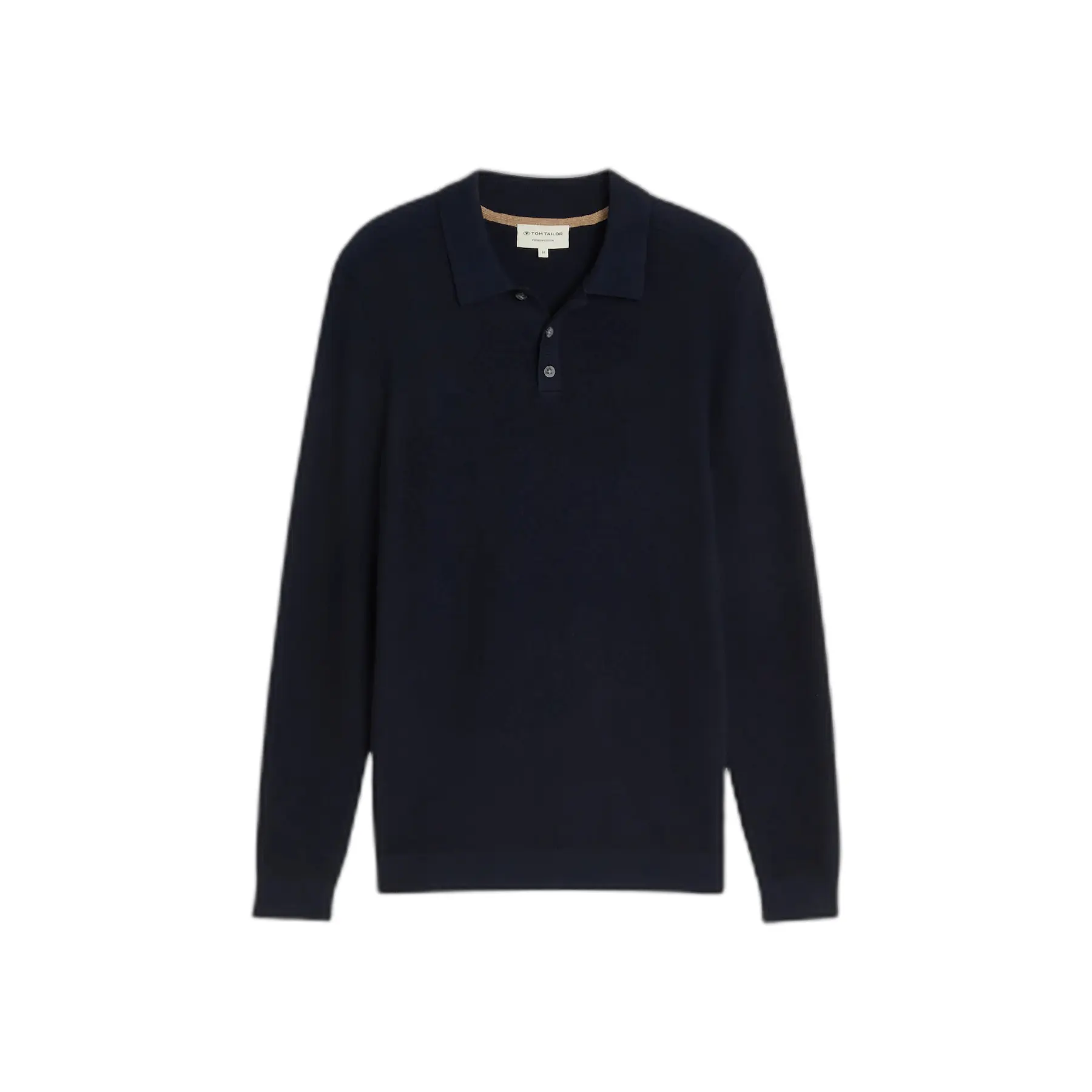 Tom Tailor - Gebreide trui met polokraag - Maat L - sky captain blue