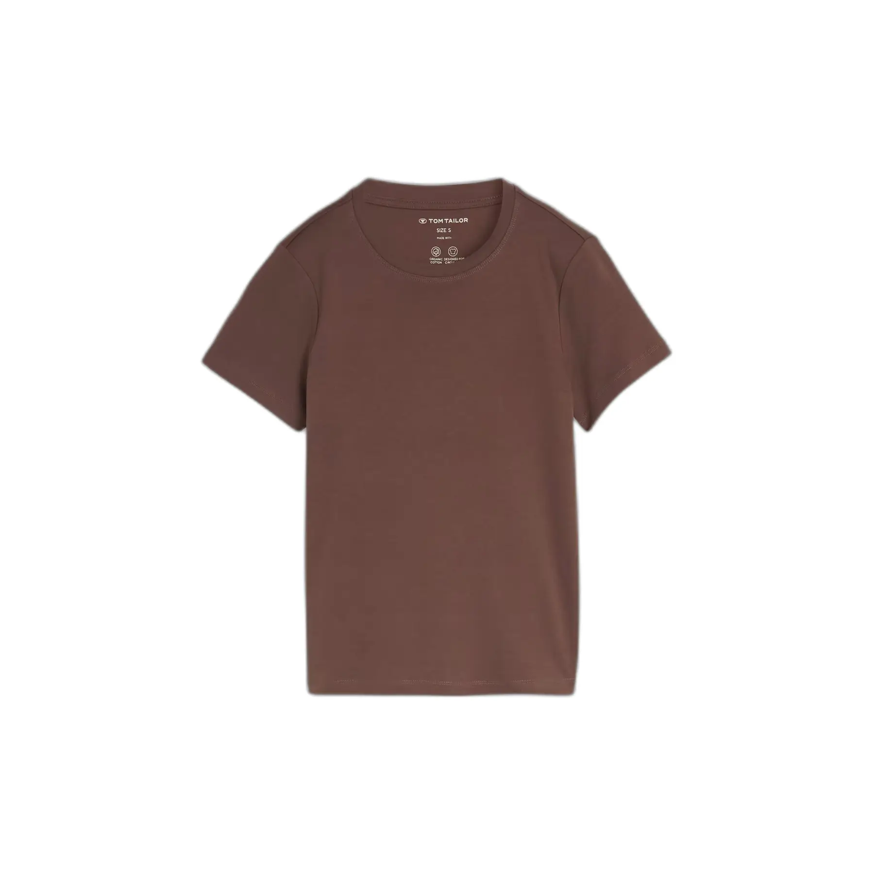 Dames-T-shirt met ronde hals Tom Tailor Basic Interlock