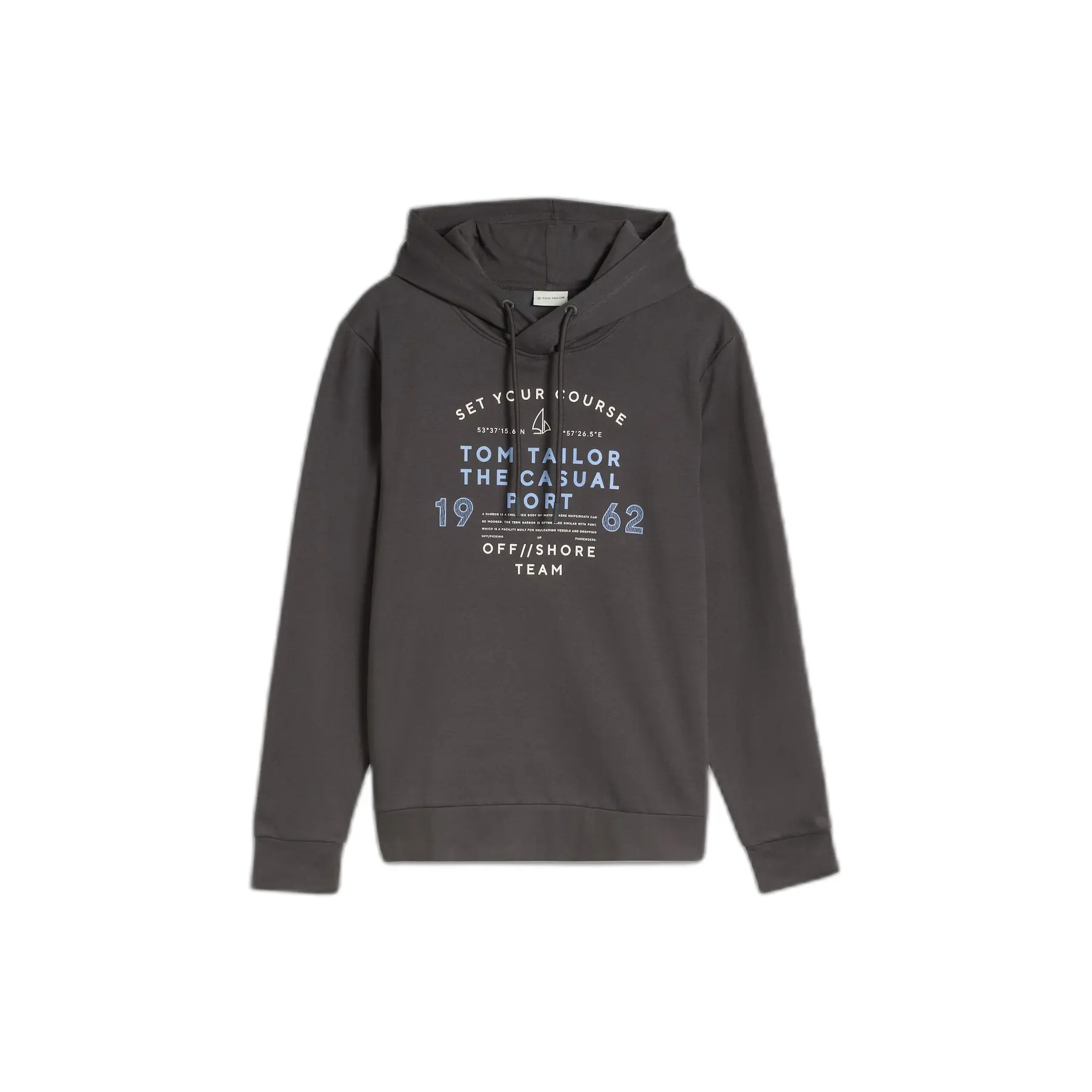 Basis sweatshirt met print en capuchon Tom Tailor