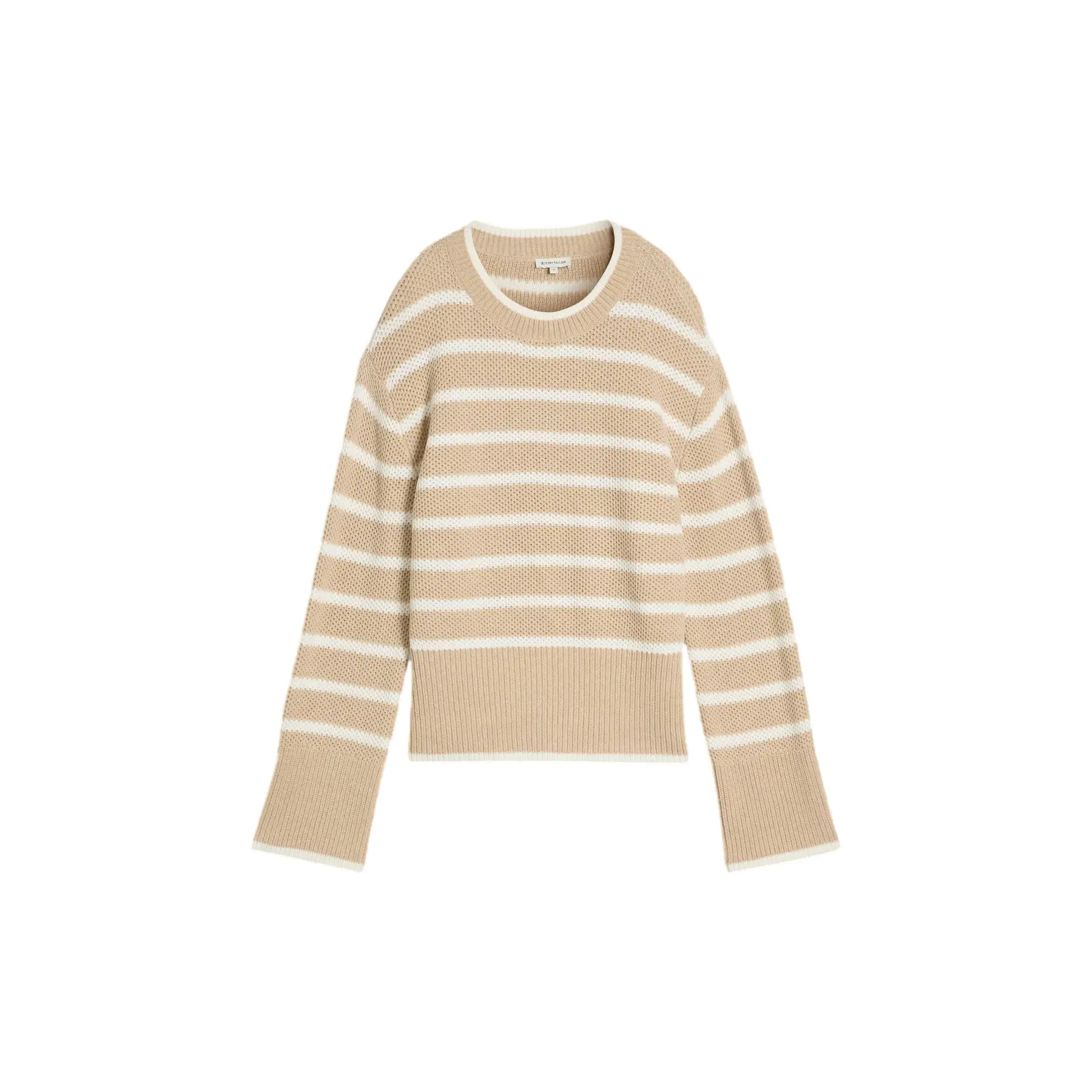 Pull Col Rond Rayé In Maglia Donna Tom Tailor