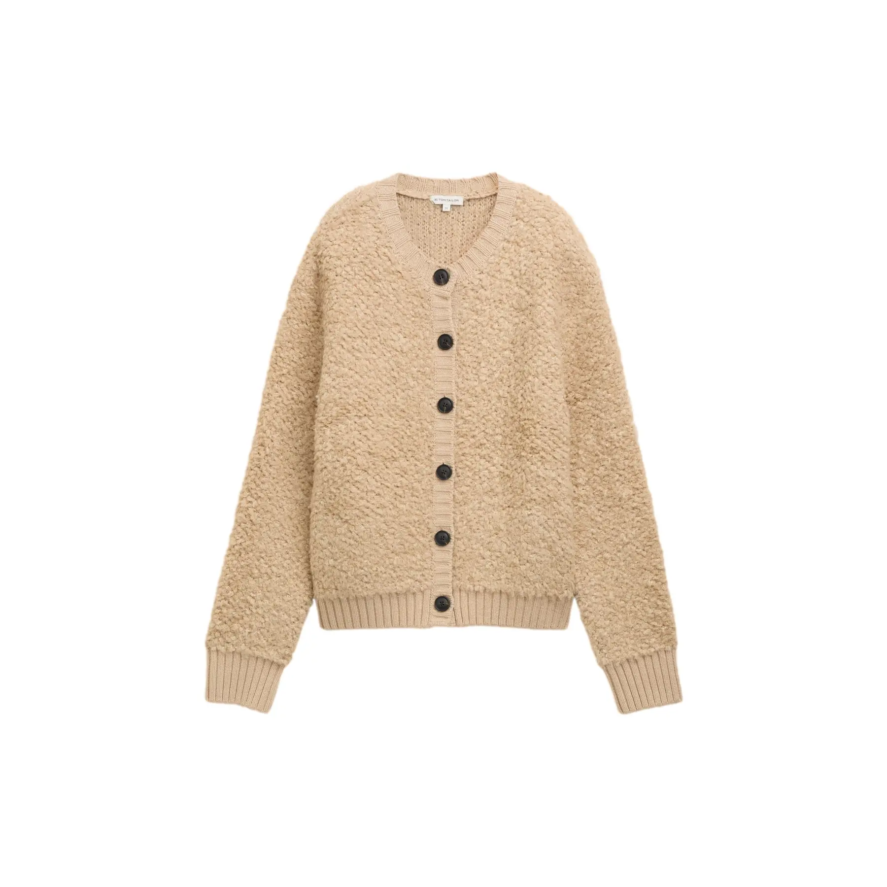 Cardigan in Maglia Bouclé Donna Tom Tailor