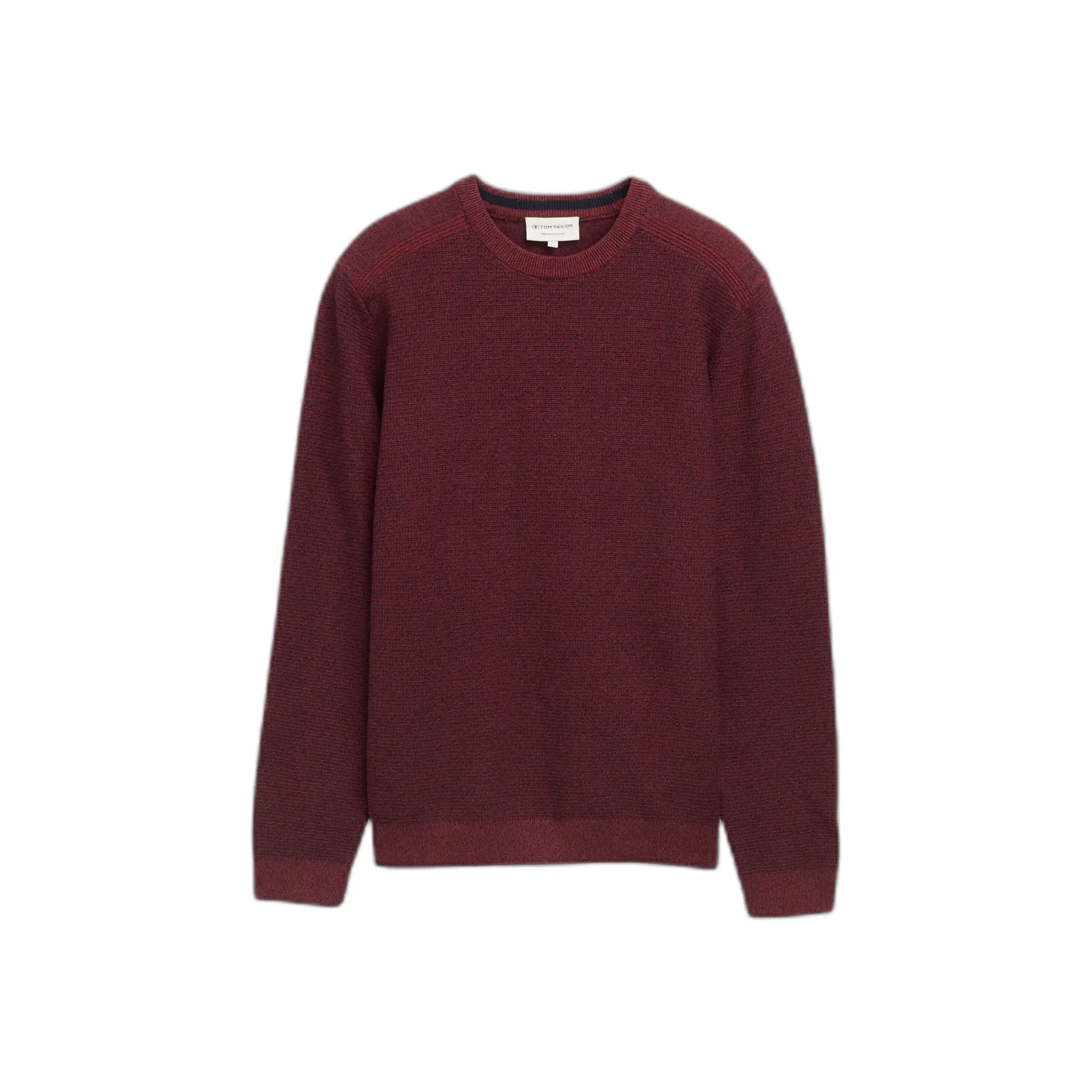 Maglione mouliné strutturato col rotondo a maglia Tom Tailor