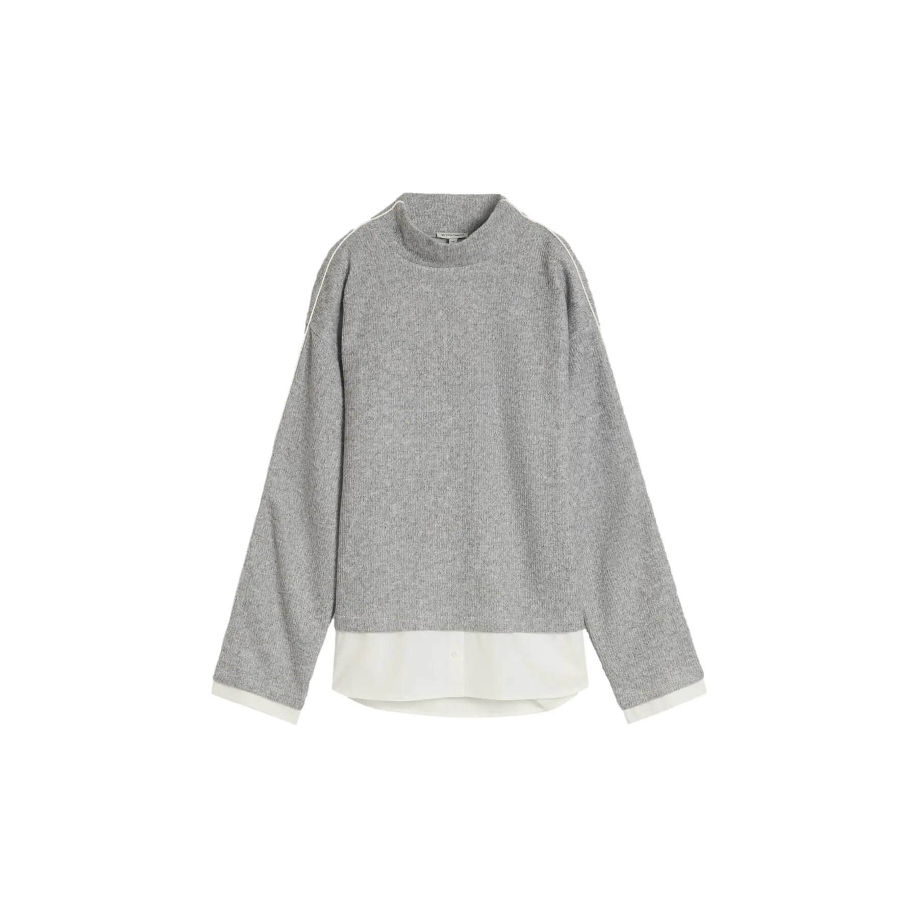 2-in-1 Stehkragen Sweatshirt Damen Tom Tailor