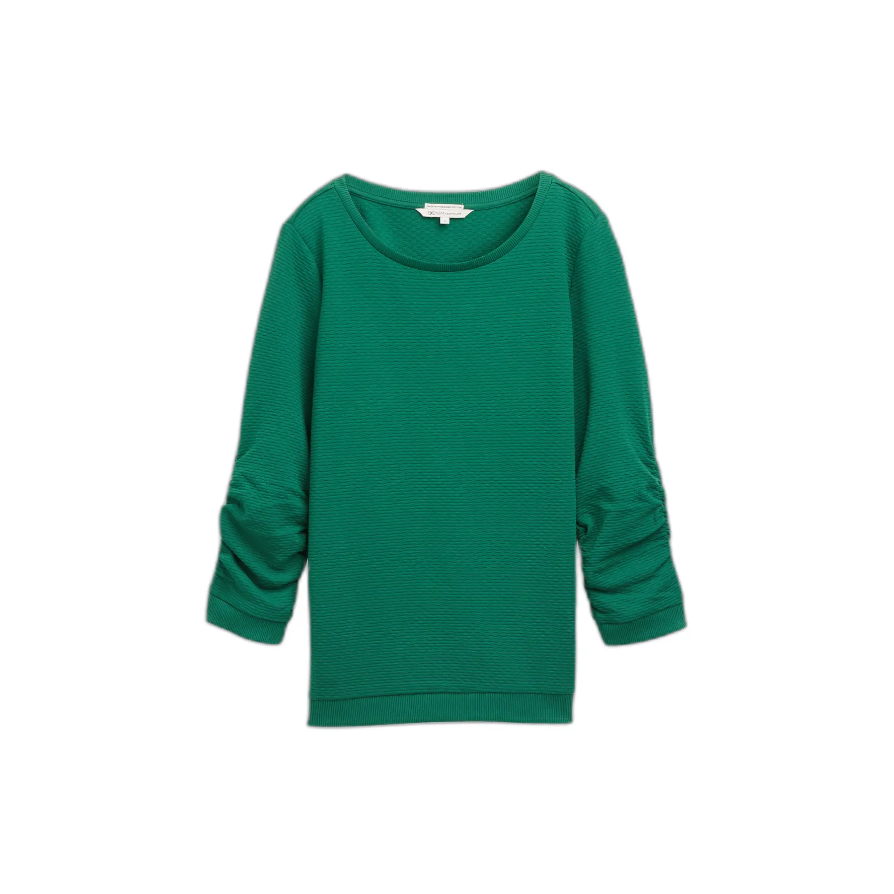 Strukturierter Sweatshirt Mit Rüschen Damen Tom Tailor Denim