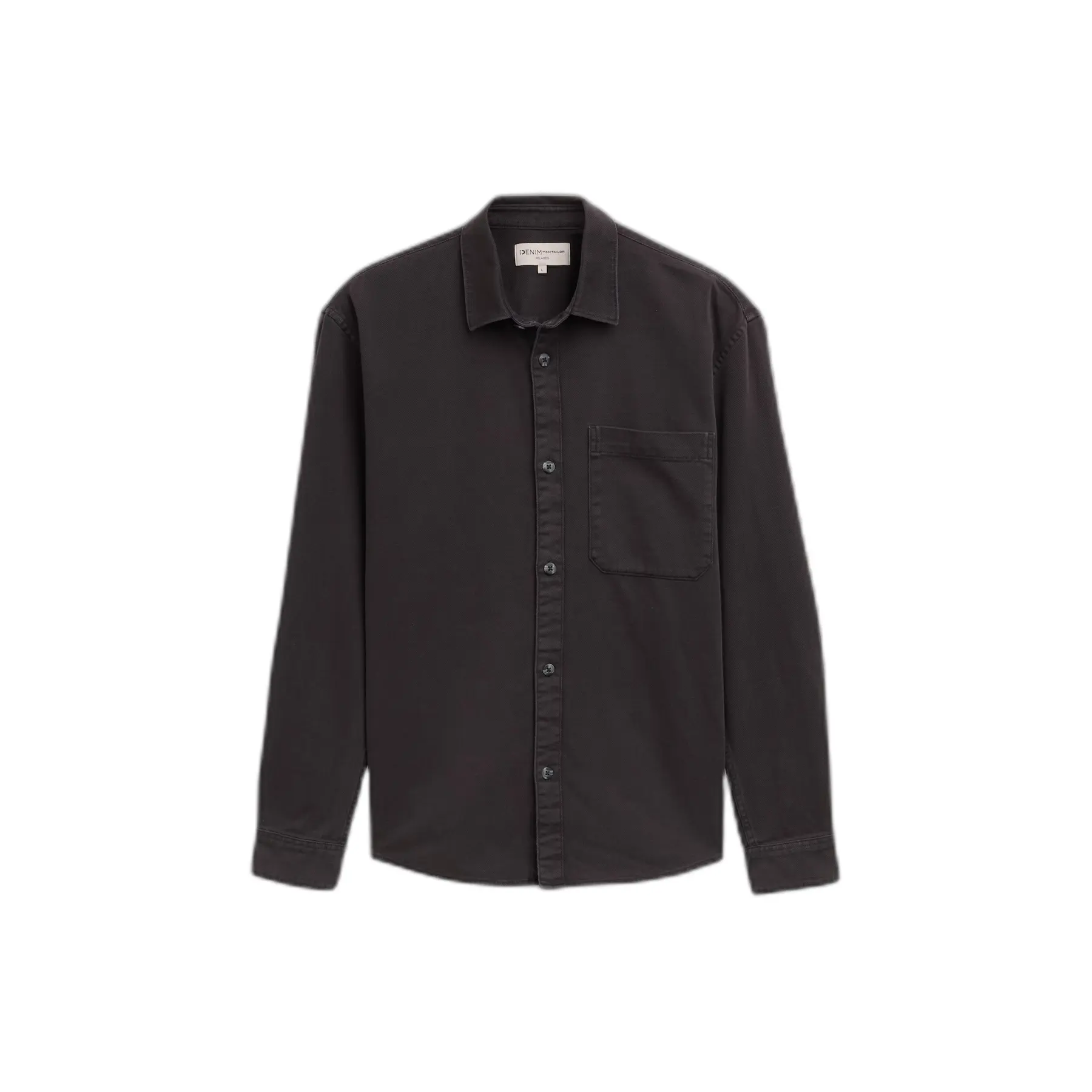 Camicia a maniche lunghe casual tinta in capo Tom Tailor Denim
