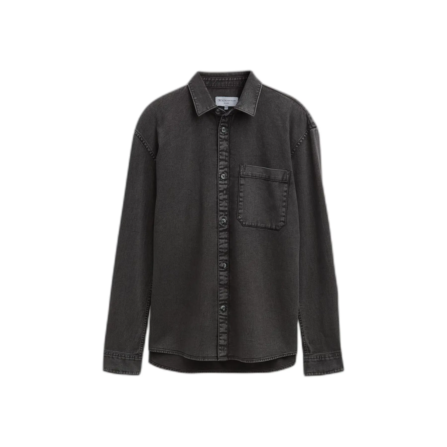Camicia a maniche lunghe casual tinta in capo Tom Tailor Denim