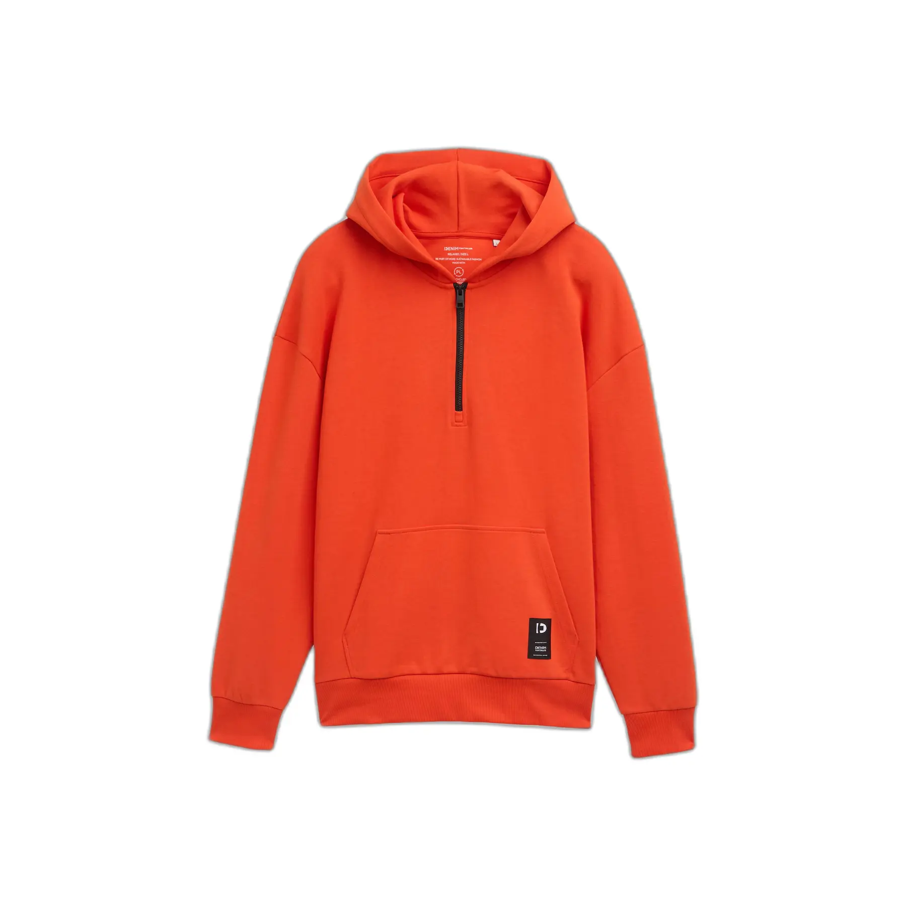 Felpa con cappuccio zip casual Tom Tailor Denim
