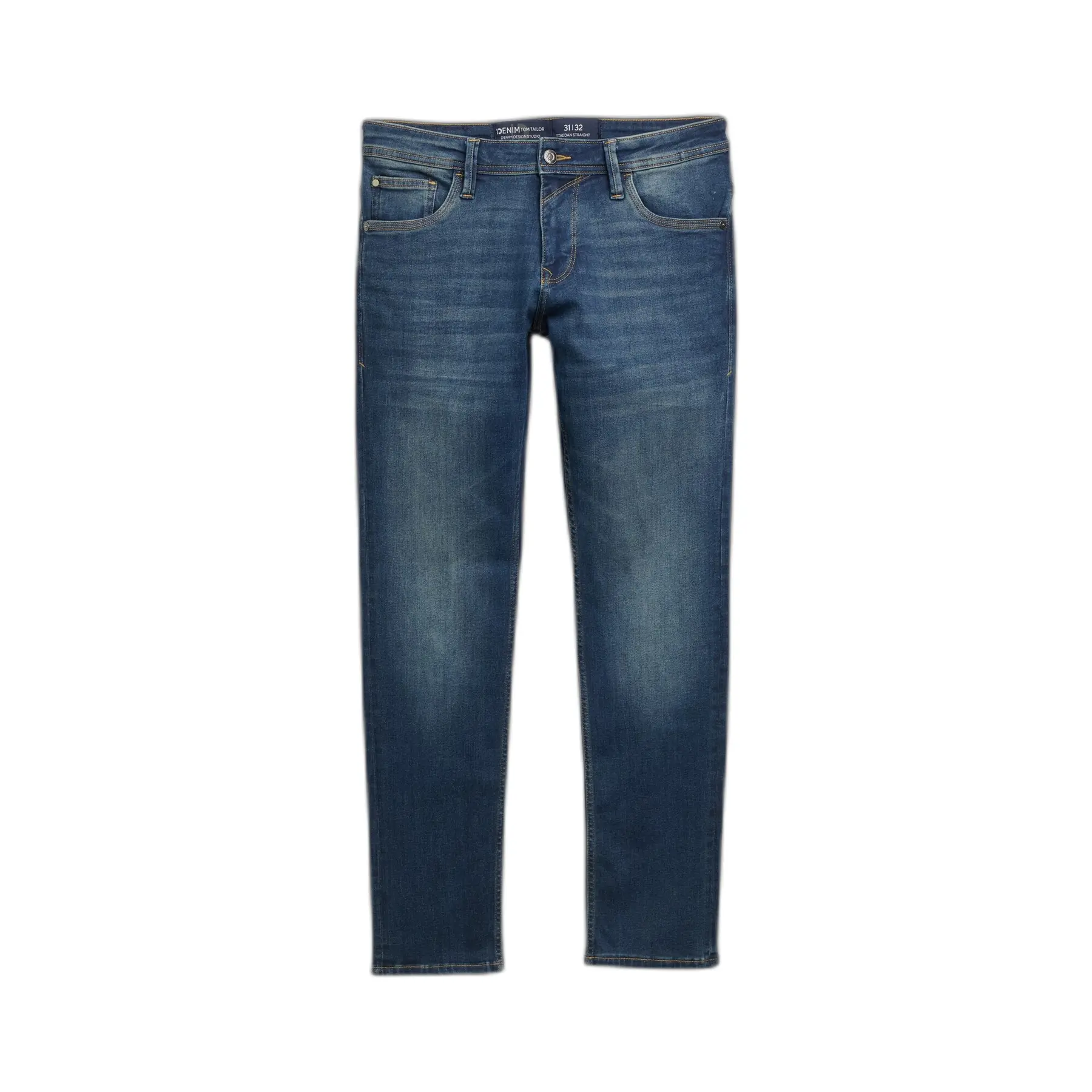 Tom Tailor Denim - TTAEDAN STRAIGHT-jeans - Maat 32/30 - Used Dark Stone Blue Denim