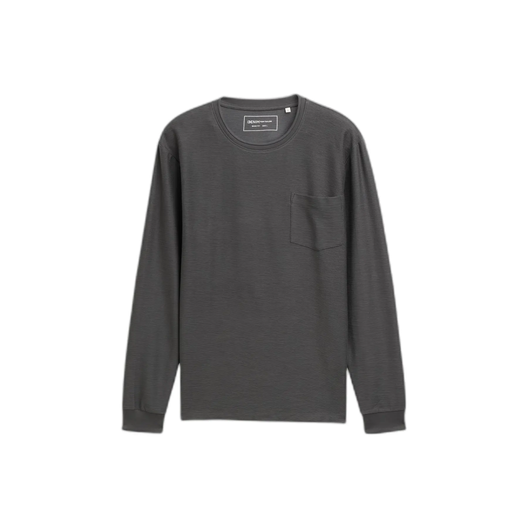 T-shirt a maniche lunghe strutturato Tom Tailor Denim