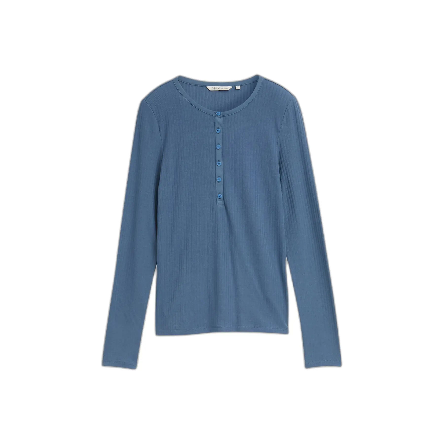 T-Shirt Henley Ripp für Damen Tom Tailor Denim