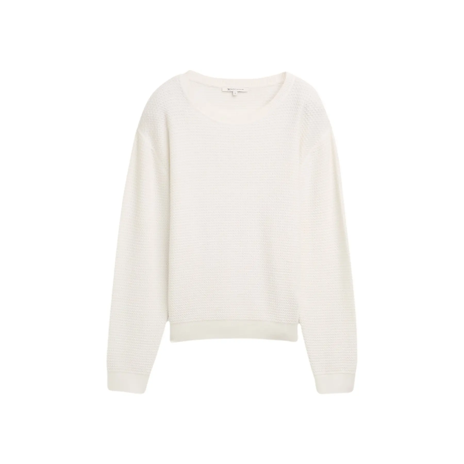 Maglione strutturato a maglia con bordi a coste all'orlo donna Tom Tailor Denim