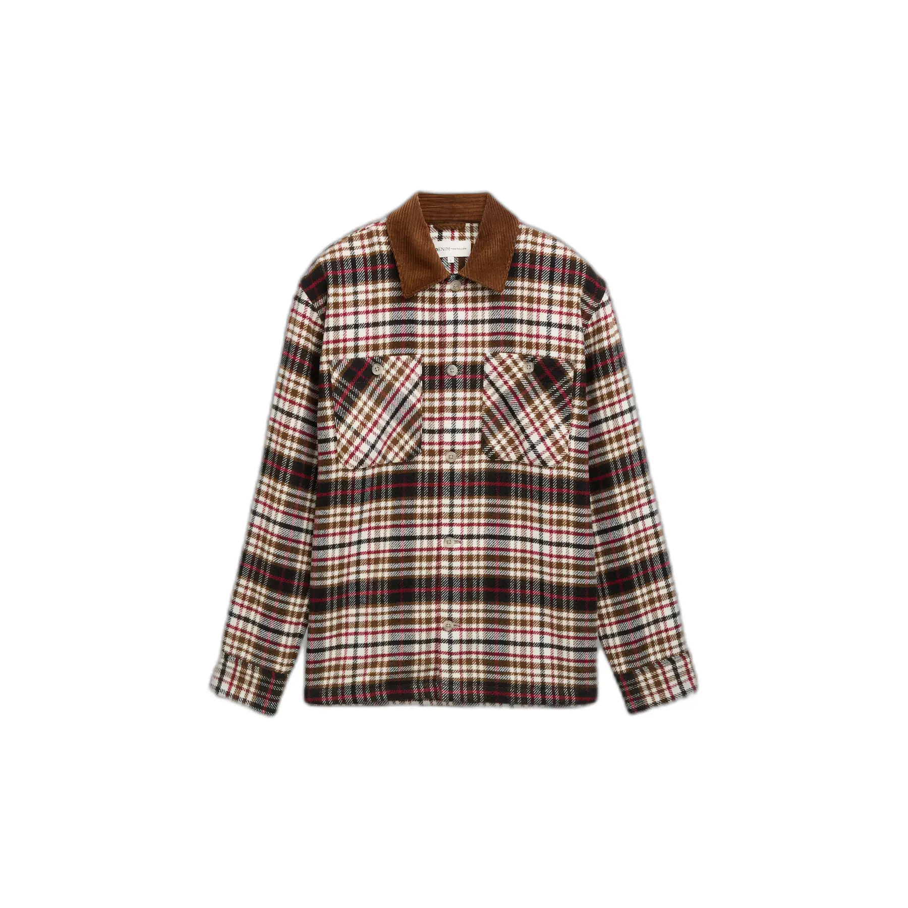 Camicia a quadri contrastante con colletto Tom Tailor Denim