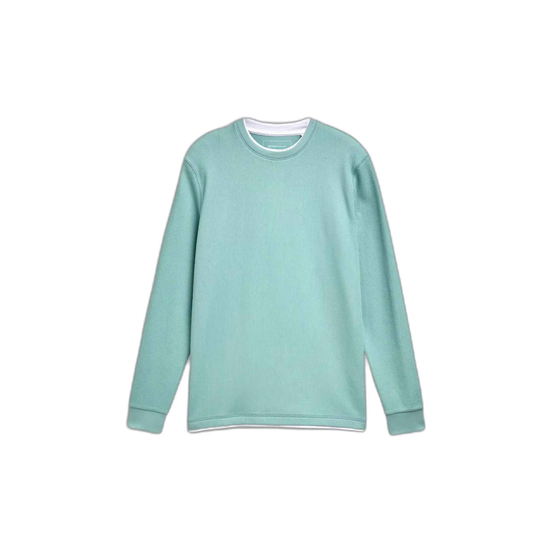 T-shirt a maniche lunghe 2 in 1 strutturato Tom Tailor Denim