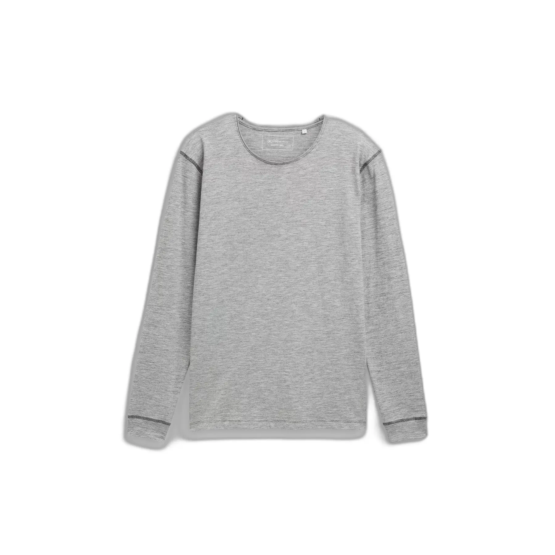 T-shirt a maniche lunghe strutturato con bordo aperto Tom Tailor Denim