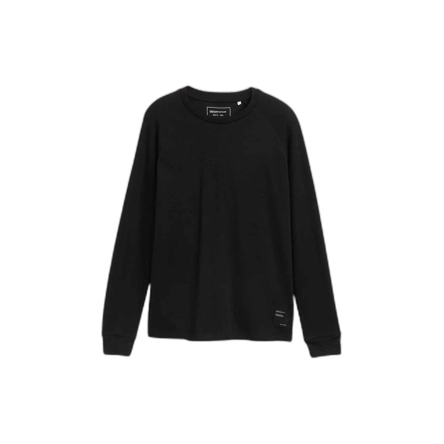 T-shirt a maniche lunghe strutturato raglan Tom Tailor Denim