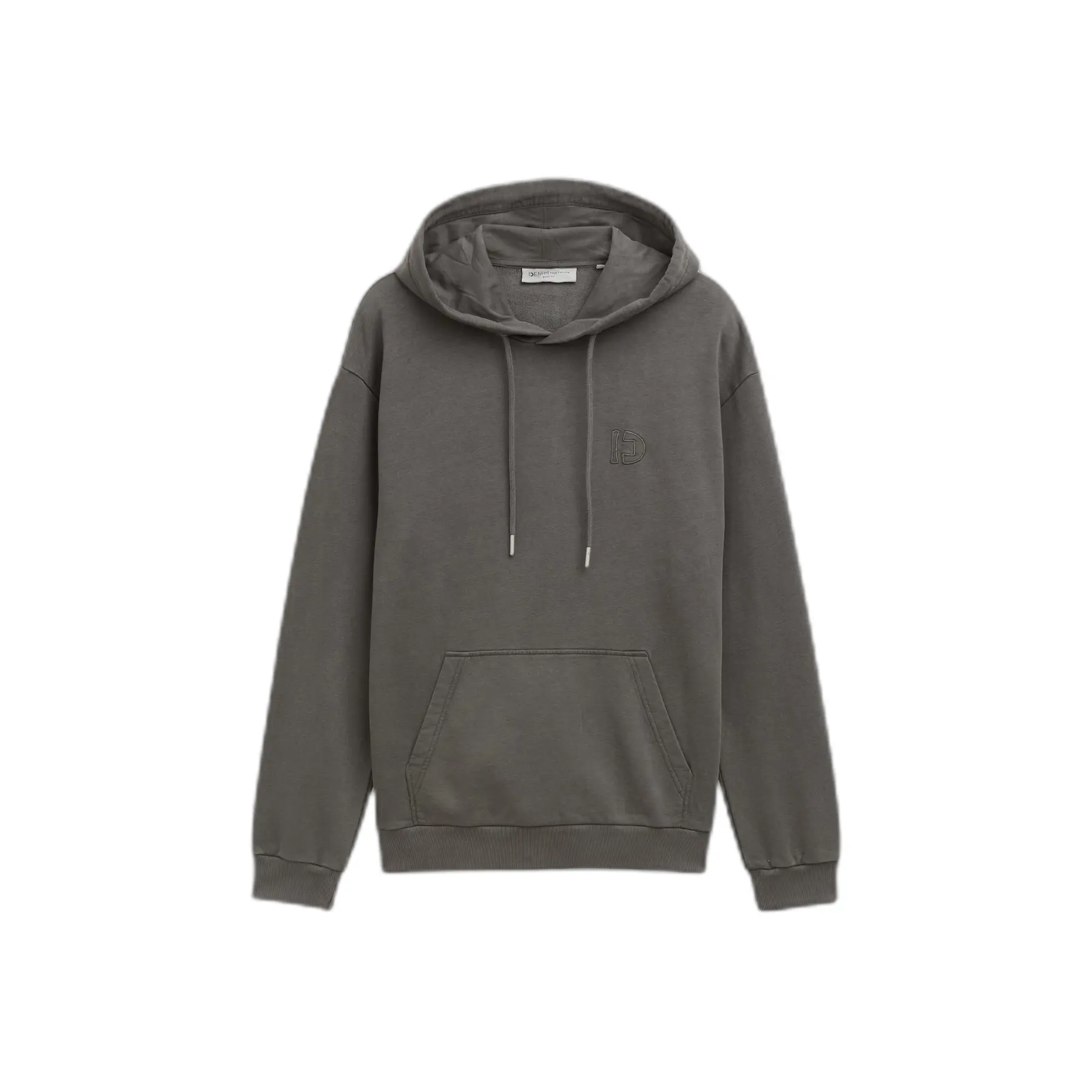 Felpa con cappuccio lavata con ricamo Tom Tailor Denim