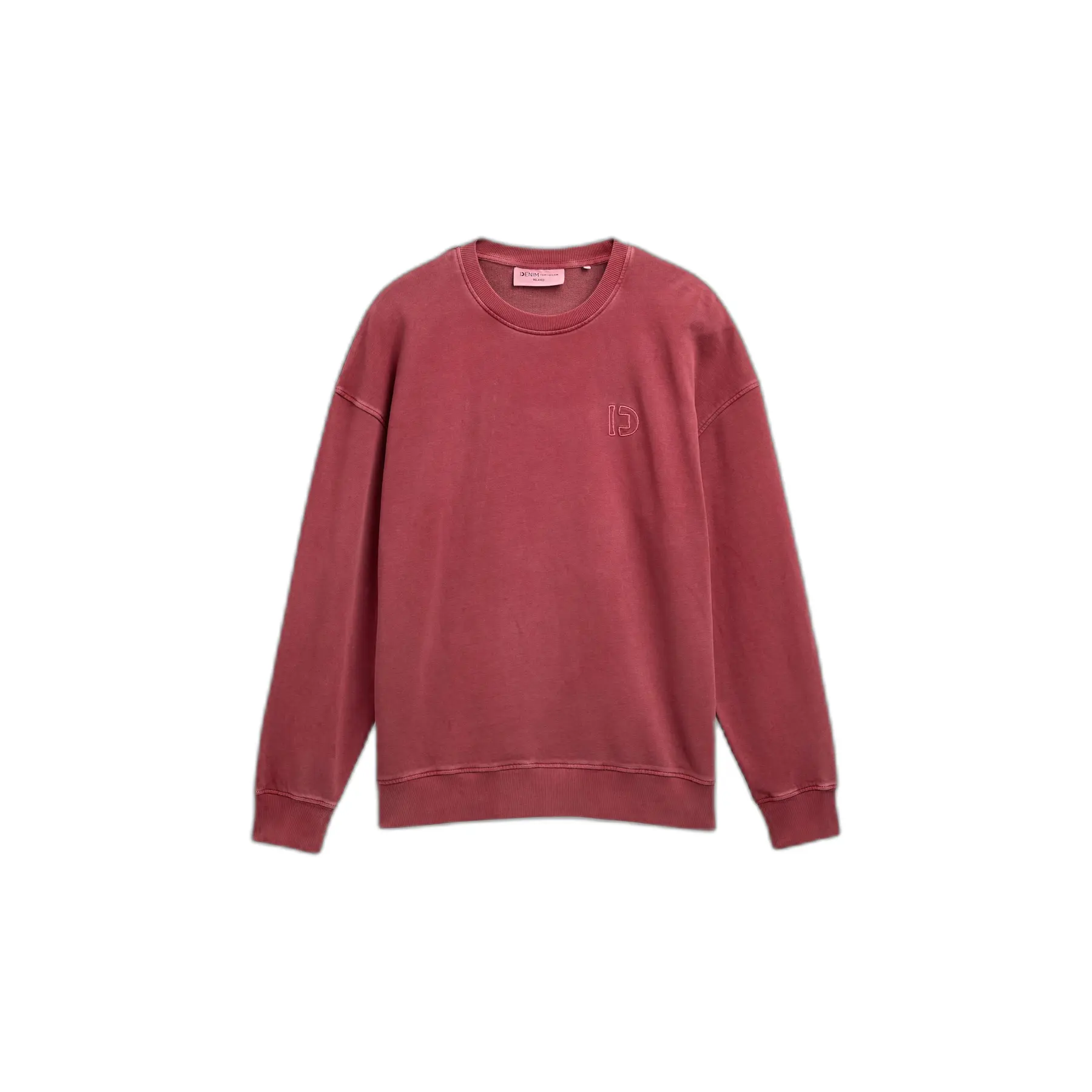 Felpa sbiadita con ricamo Tom Tailor Denim Relaxed