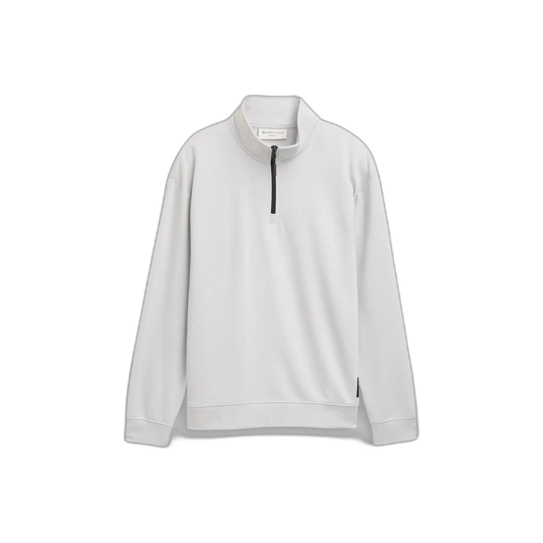 Felpa tinta unita con zip alta Tom Tailor Denim
