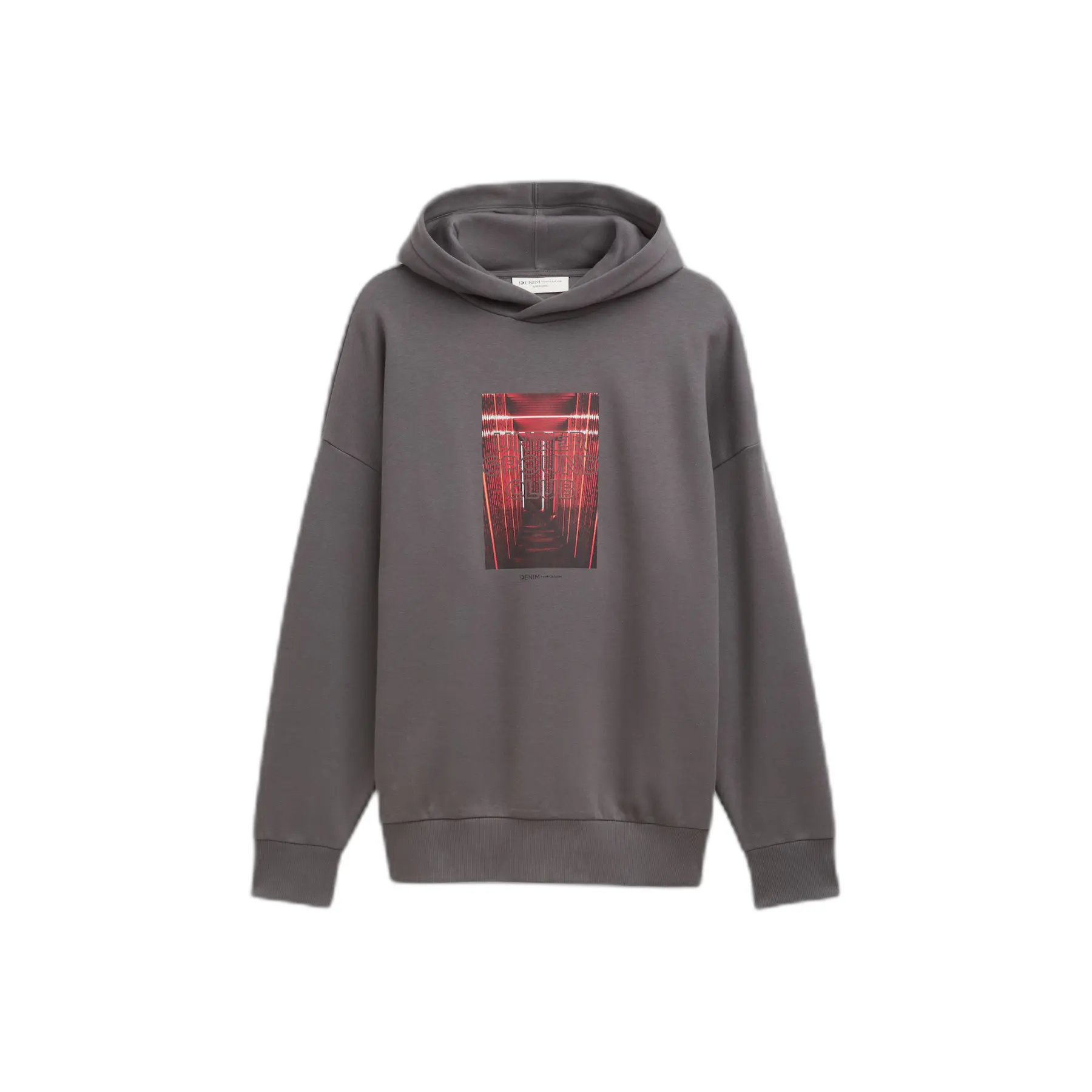 Felpa con cappuccio oversize stampata Tom Tailor Denim