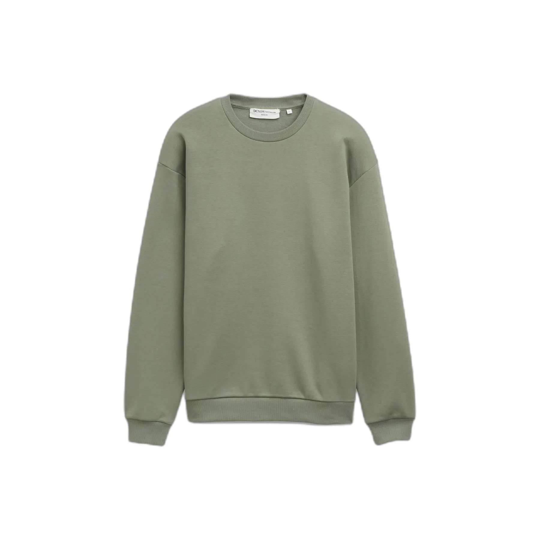 Felpa basic tinta unita collo rotondo Tom Tailor Denim