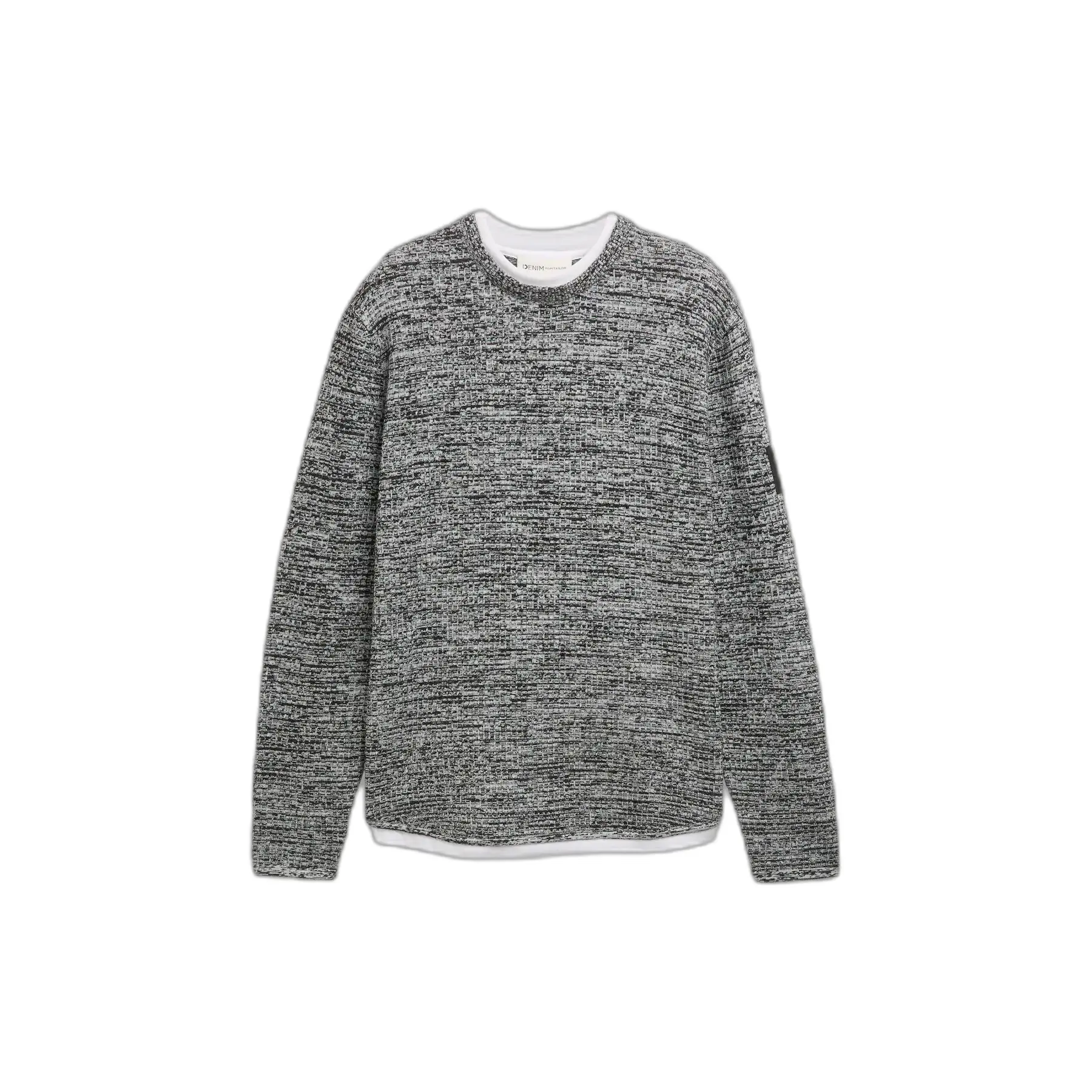 Pull Collo Rotondo Strutturato Sovrapposto in Maglia Tom Tailor Denim
