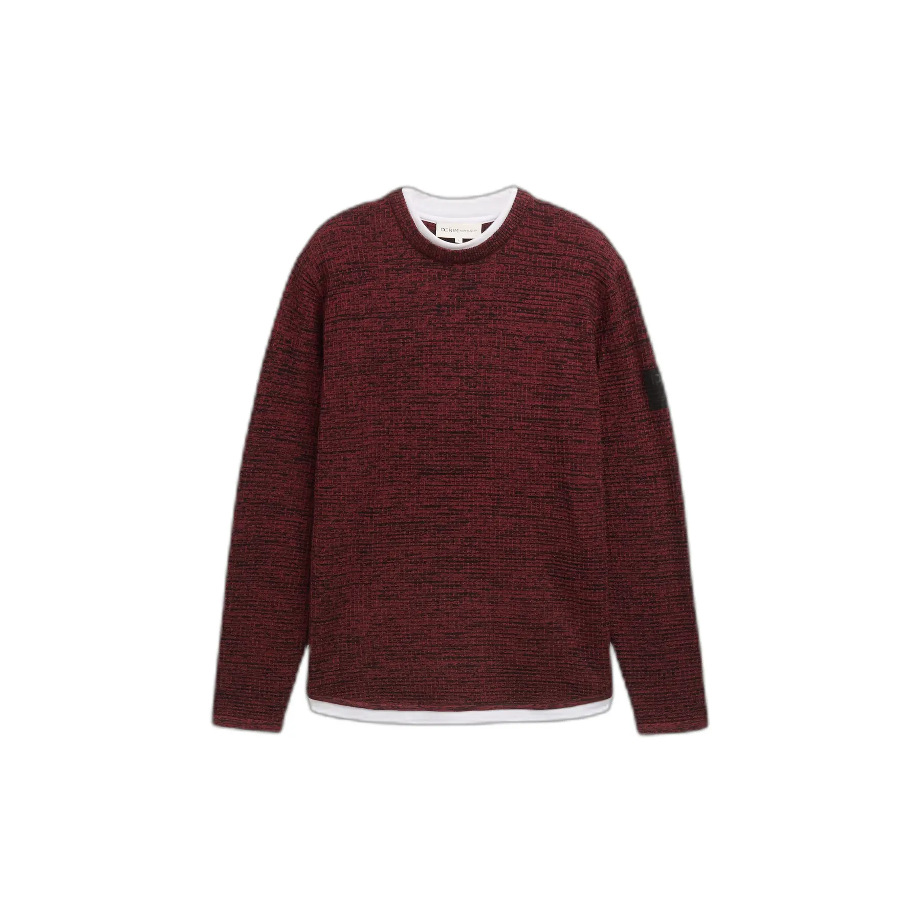 Pull Collo Rotondo Strutturato Sovrapposto in Maglia Tom Tailor Denim