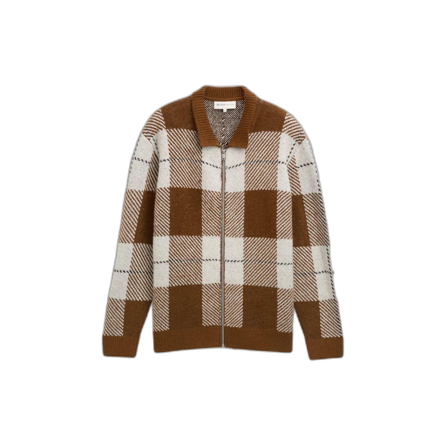 Cardigan Morbido a Vichy in Maglia Tom Tailor Denim